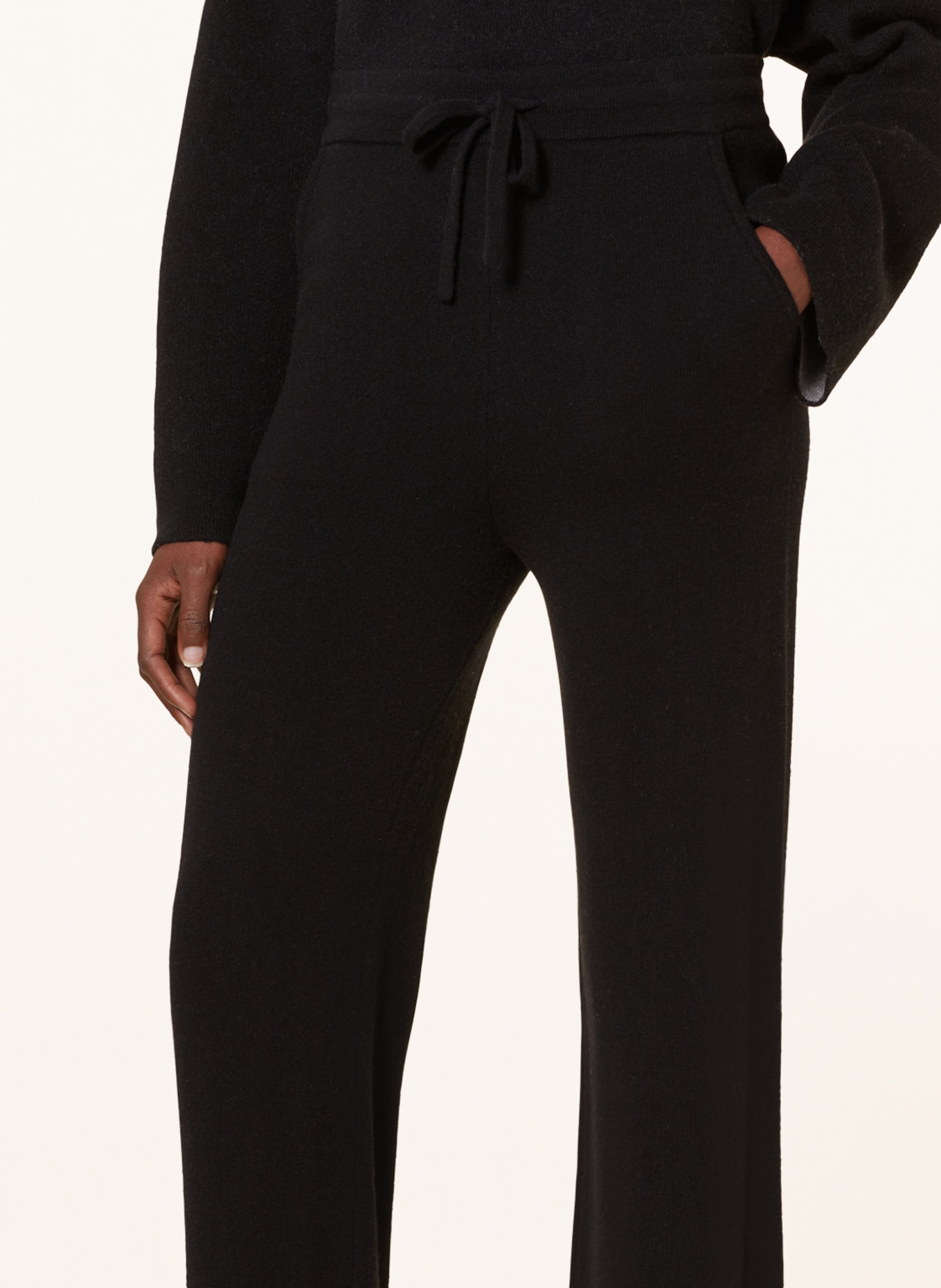 darling harbour Knit trousers with cashmere, Color: SCHWARZ (Image 5)