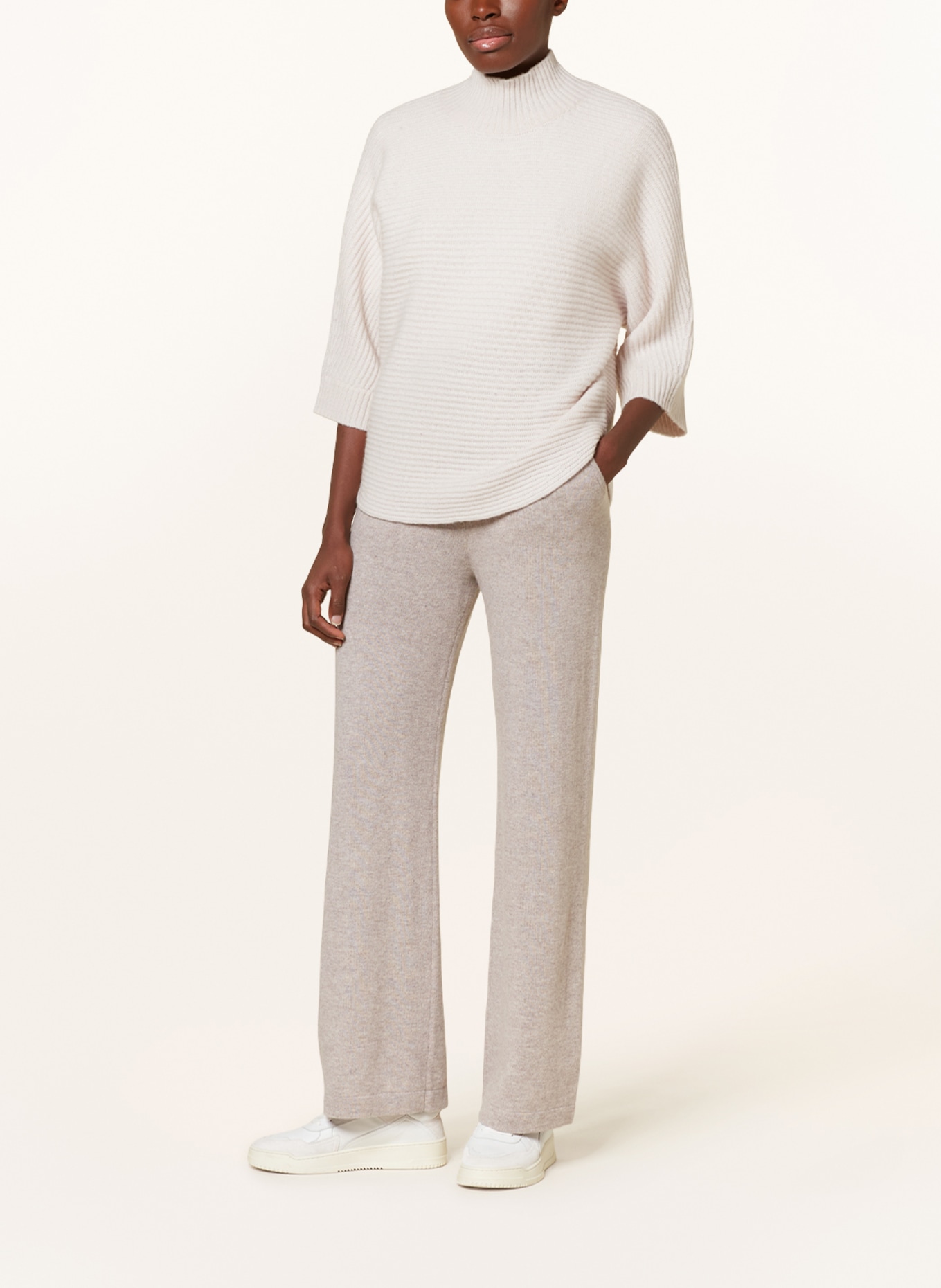 darling harbour Sweater with 3/4 sleeve and cashmere, Color: CREAM (Image 2)