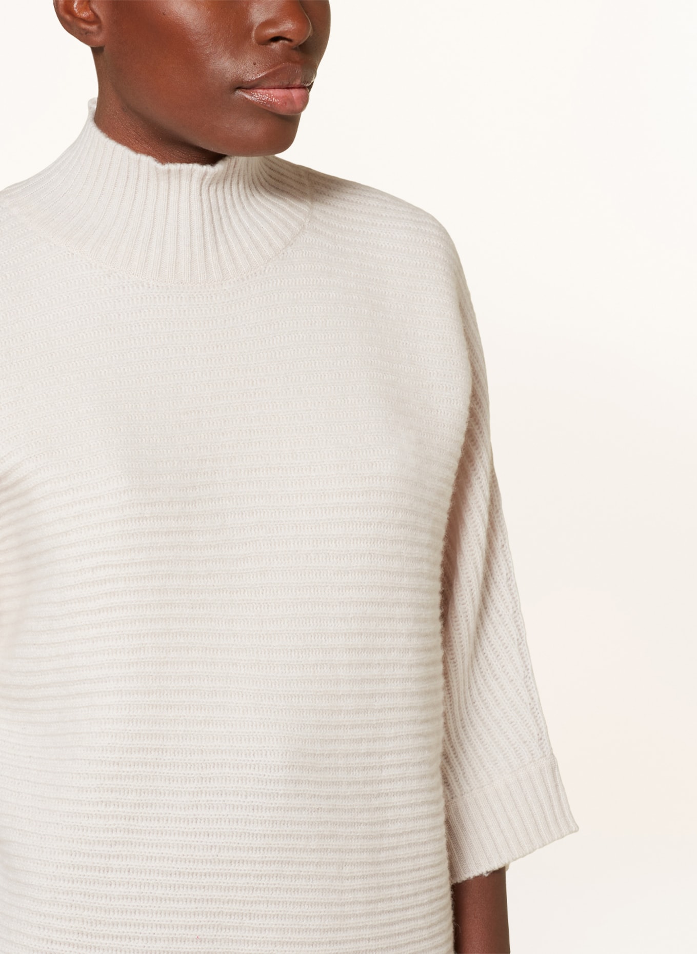 darling harbour Sweater with 3/4 sleeve and cashmere, Color: CREAM (Image 4)