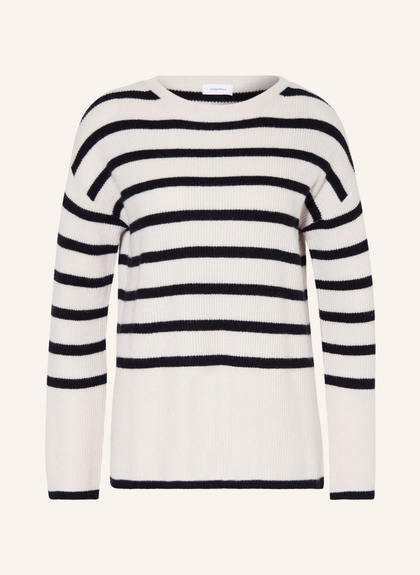 darling harbour Sweater with cashmere, Color: CREAM/ BLACK (Image 1)