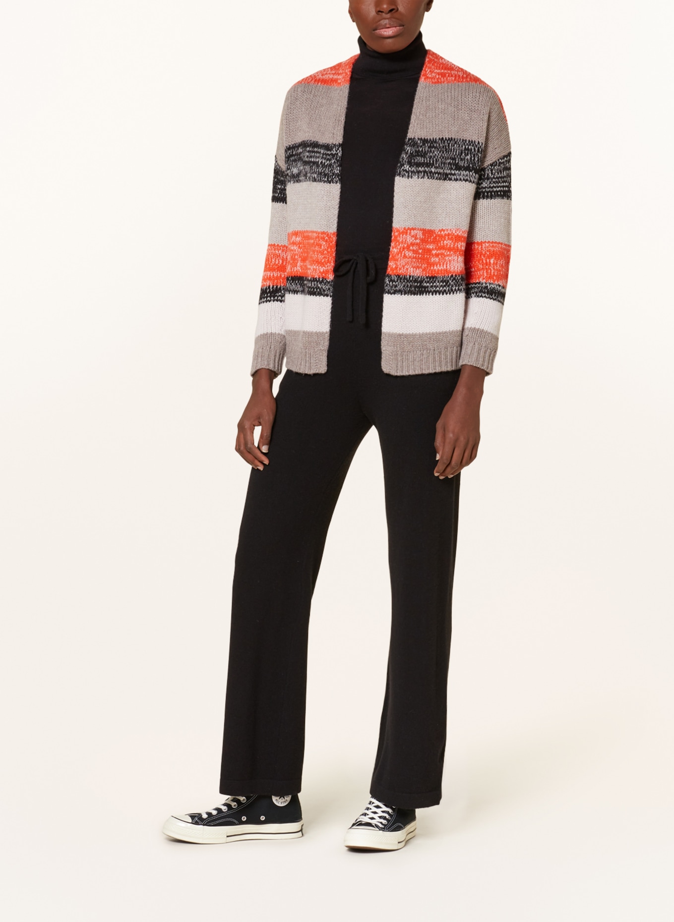 darling harbour Knit cardigan with cashmere, Color: multicolor stripe (Image 2)