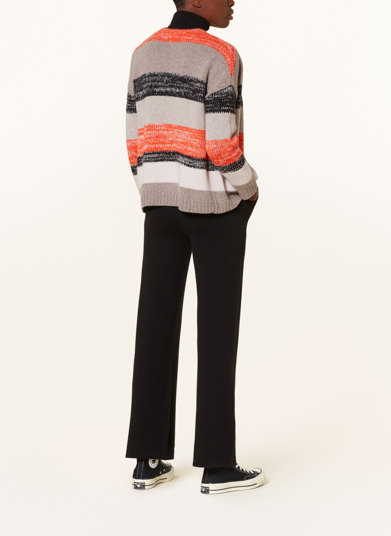 darling harbour Knit cardigan with cashmere, Color: multicolor stripe (Image 3)