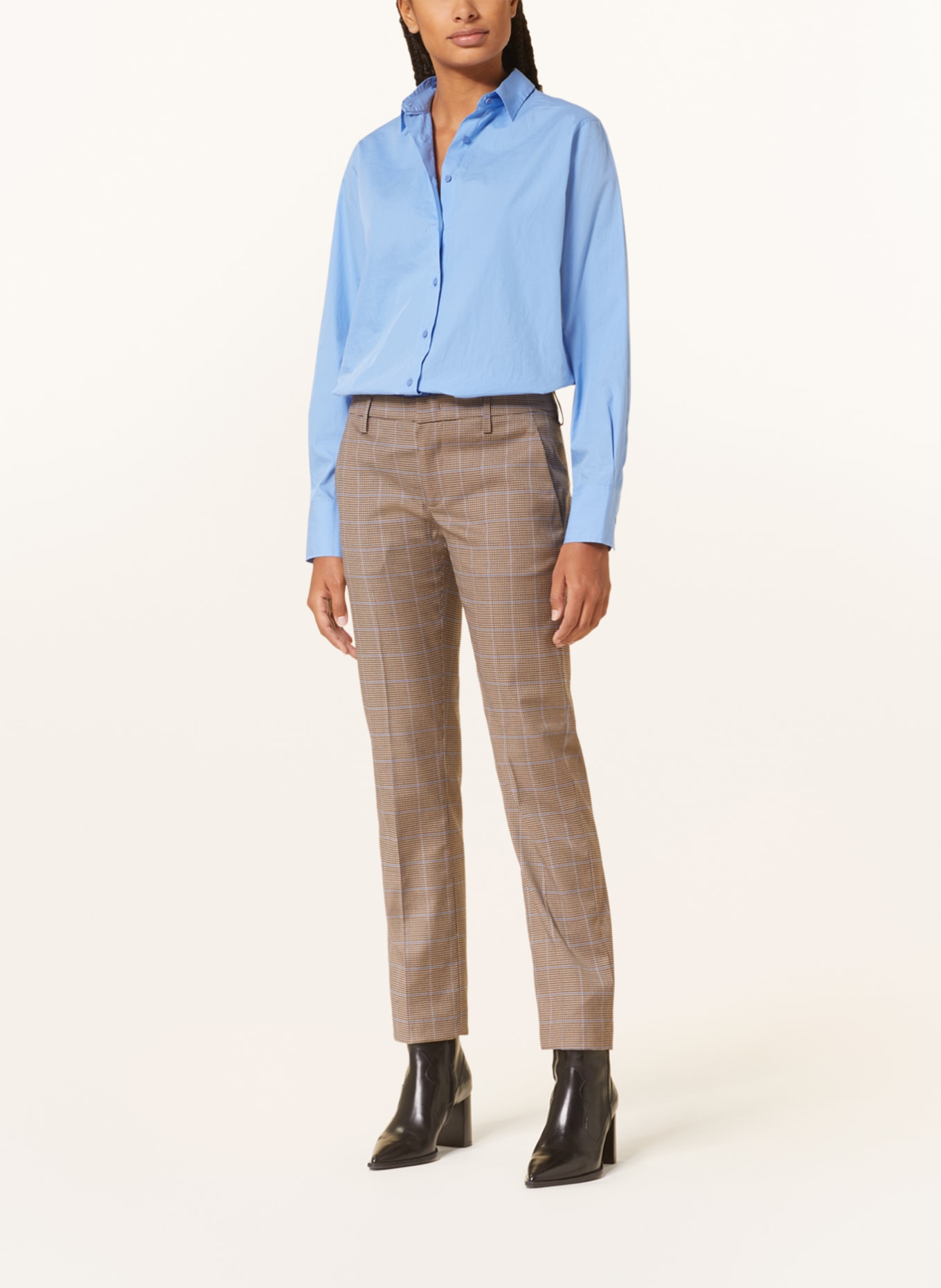 Dondup Trousers, Color: BLUE/ BEIGE/ DARK BROWN (Image 2)