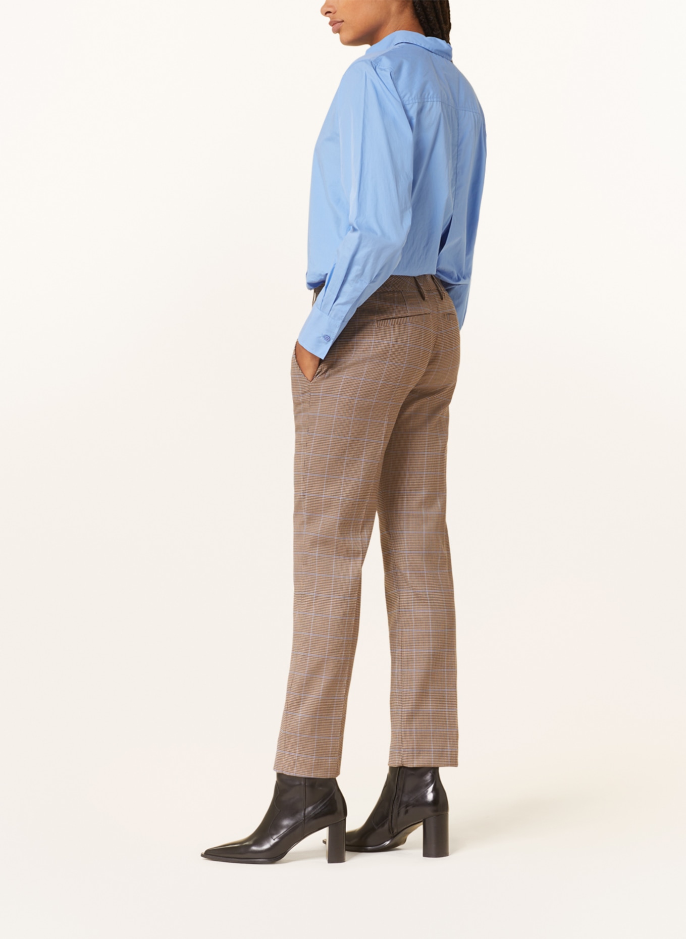 Dondup Trousers, Color: BLUE/ BEIGE/ DARK BROWN (Image 4)