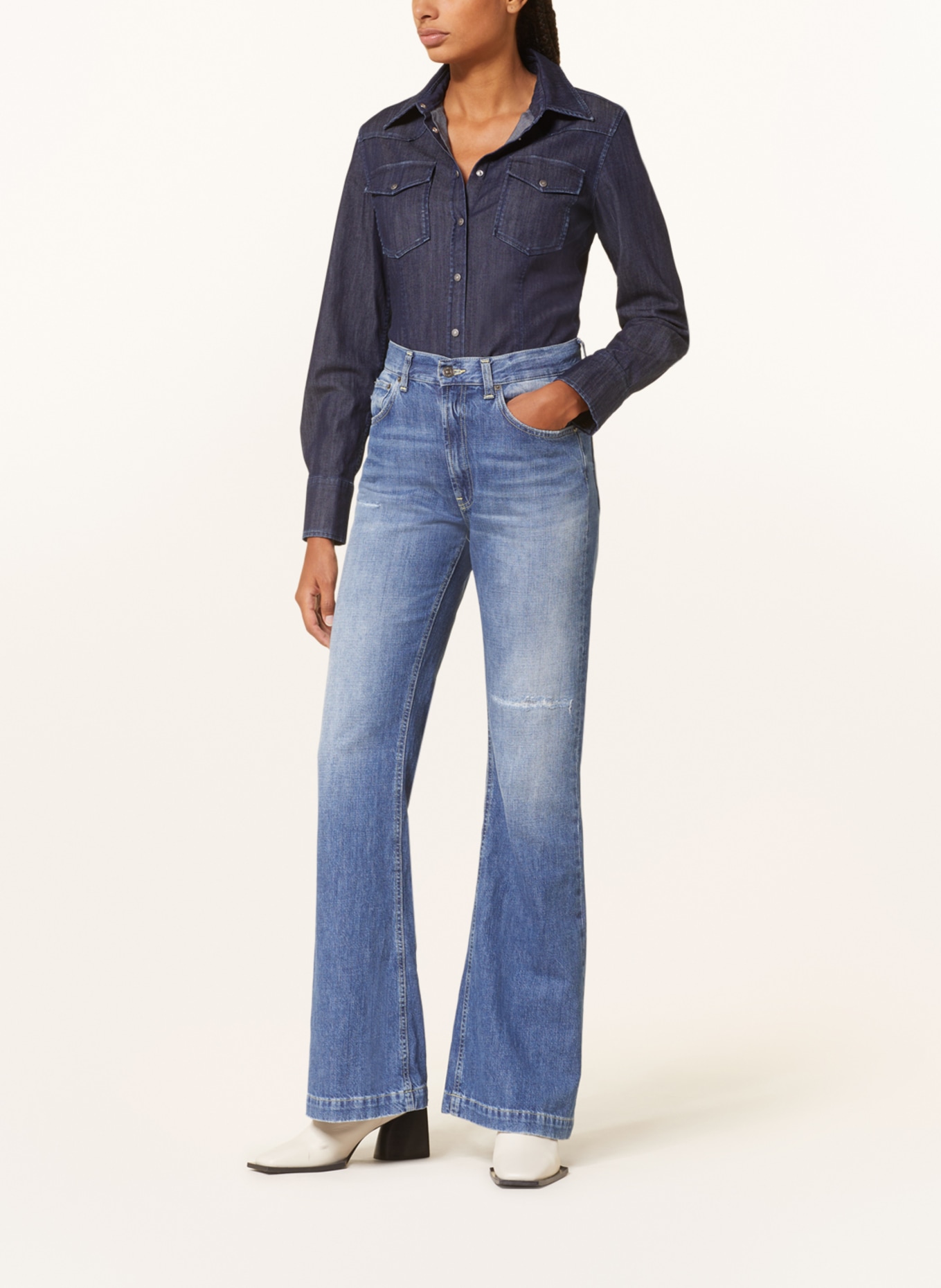 Dondup Flared jeans OLIVIA, Color: GI9 800 blau denim (Image 2)
