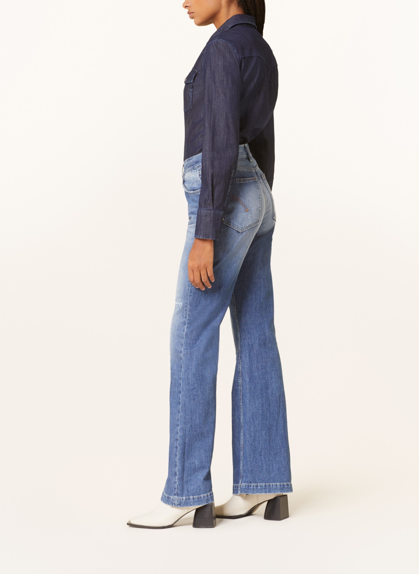Dondup Flared Jeans OLIVIA, Farbe: GI9 800 blau denim (Bild 4)