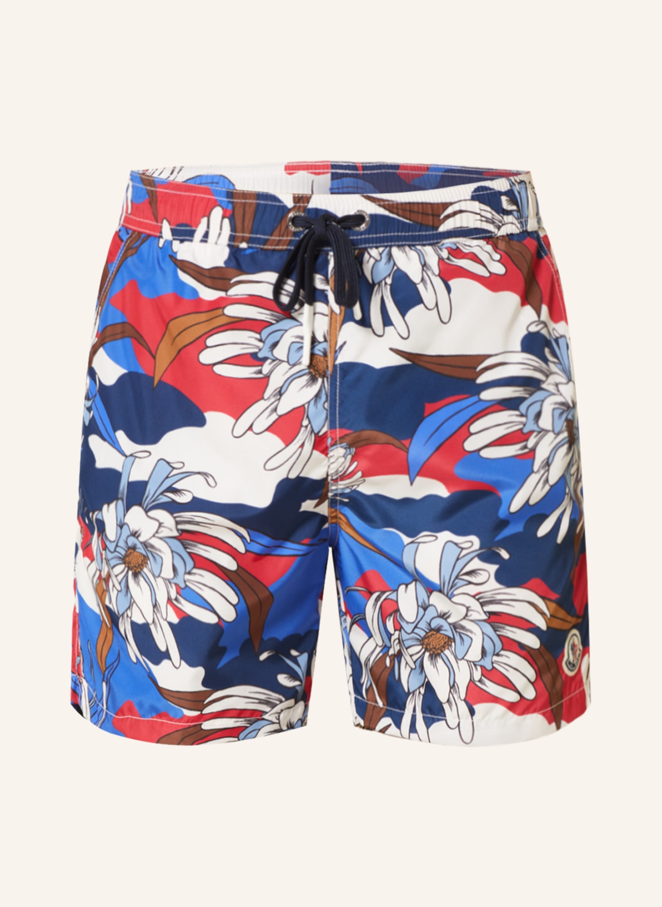 MONCLER Swim shorts, Color: BLUE/ RED/ WHITE (Image 1)