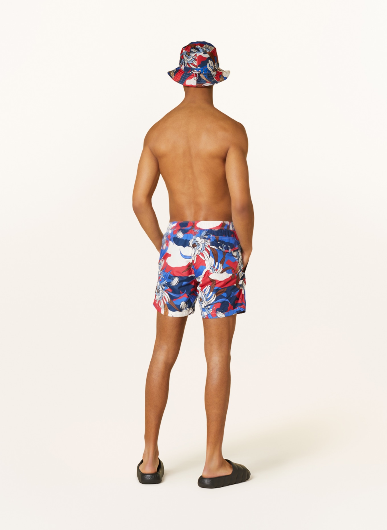 MONCLER Swim shorts, Color: BLUE/ RED/ WHITE (Image 3)