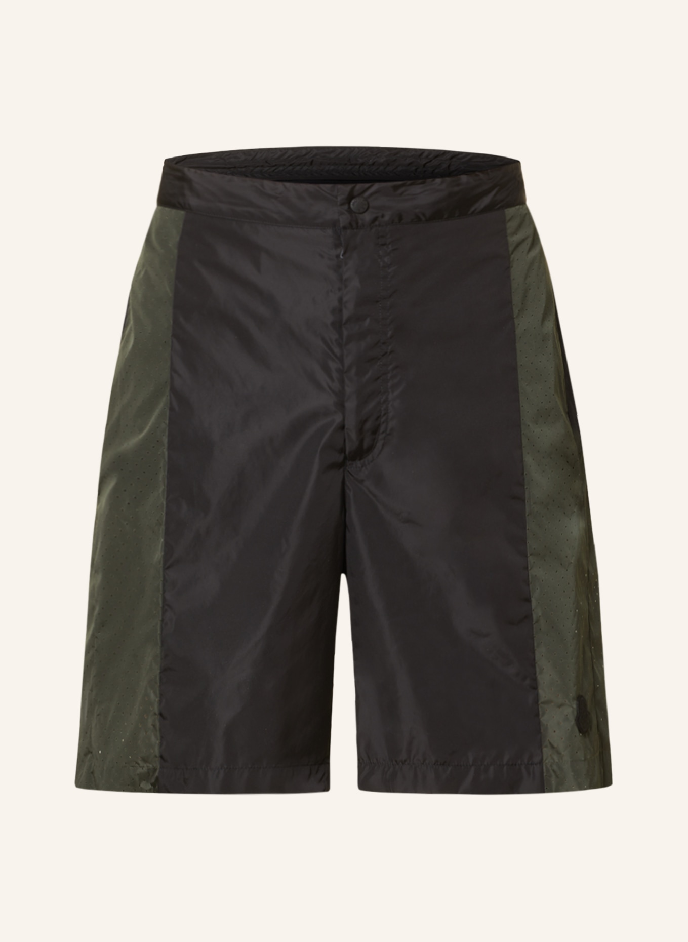 MONCLER Shorts, Color: BLACK/ OLIVE (Image 1)