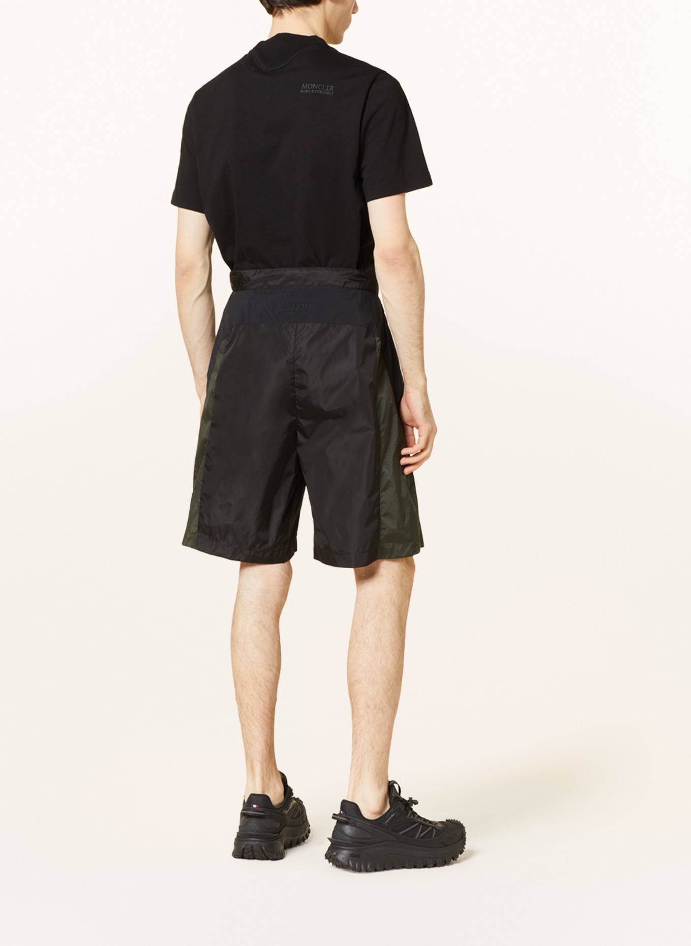 MONCLER Shorts, Color: BLACK/ OLIVE (Image 3)