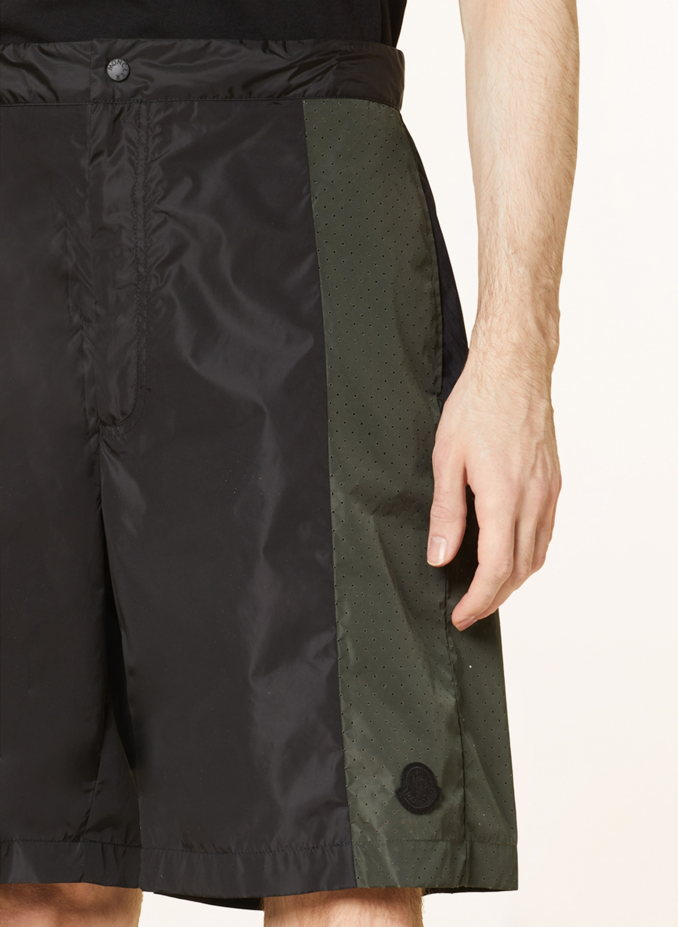 MONCLER Shorts, Color: BLACK/ OLIVE (Image 5)