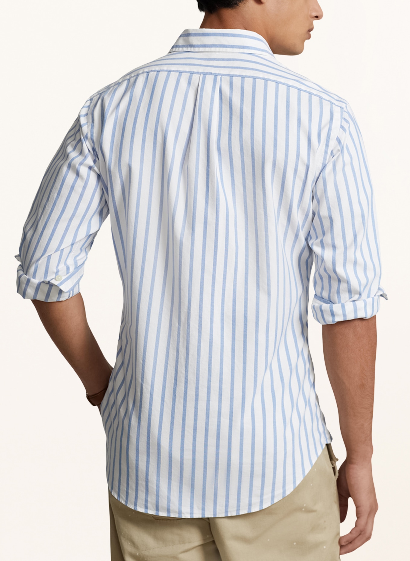 POLO RALPH LAUREN Hemd Custom Fit, Farbe: WEISS/ HELLBLAU (Bild 3)