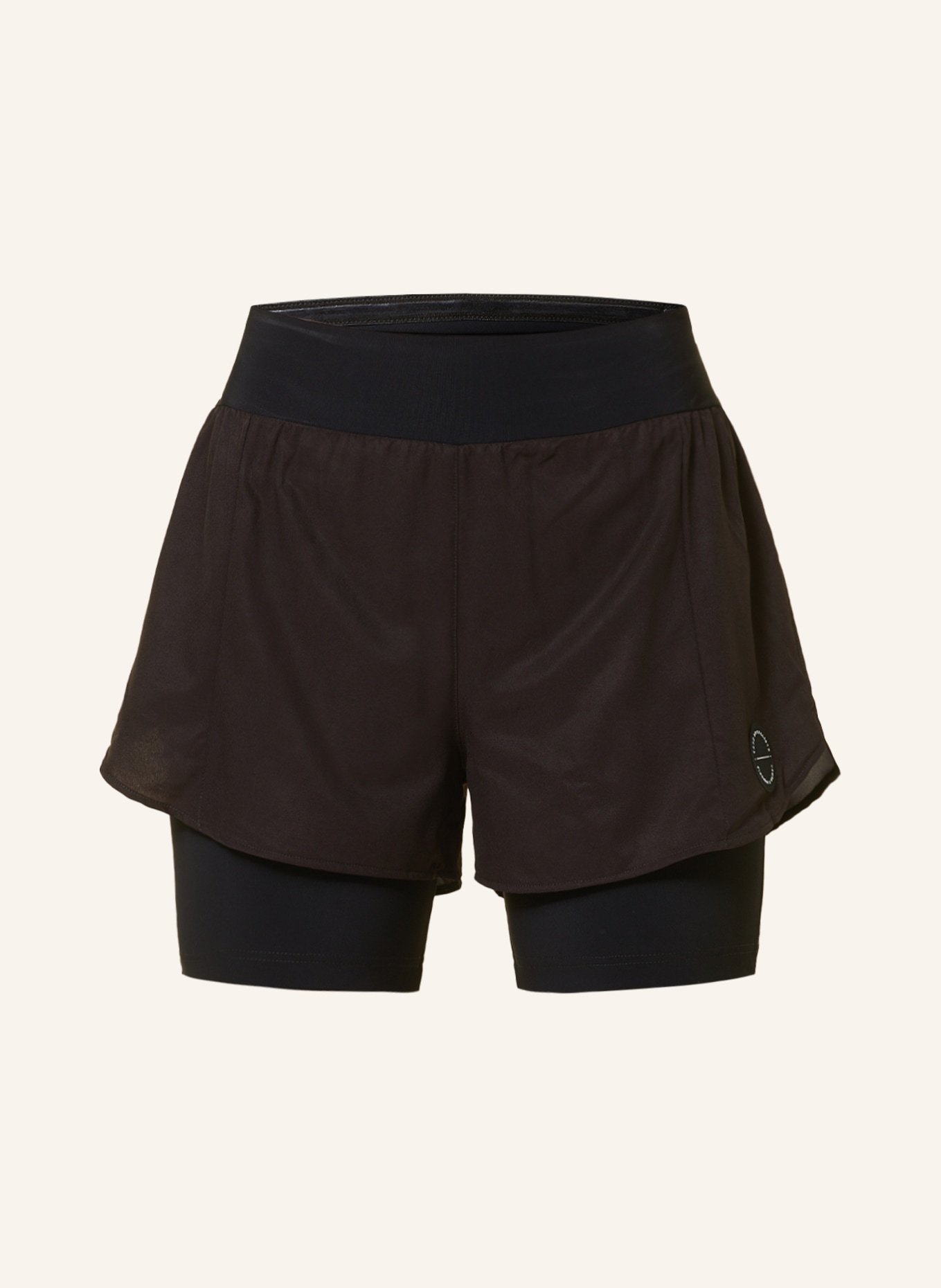 CAFÉ DU CYCLISTE Cycling shorts MICKAELA with padded inner shorts, Color: BLACK (Image 1)