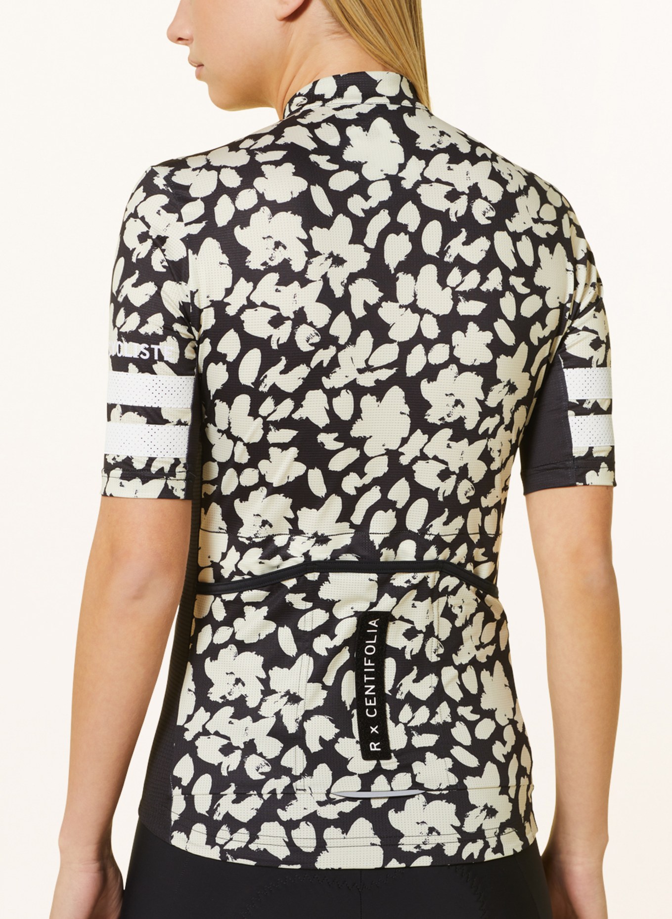 CAFÉ DU CYCLISTE Cycling jersey FLORIANE, Color: CREAM/ BLACK (Image 4)