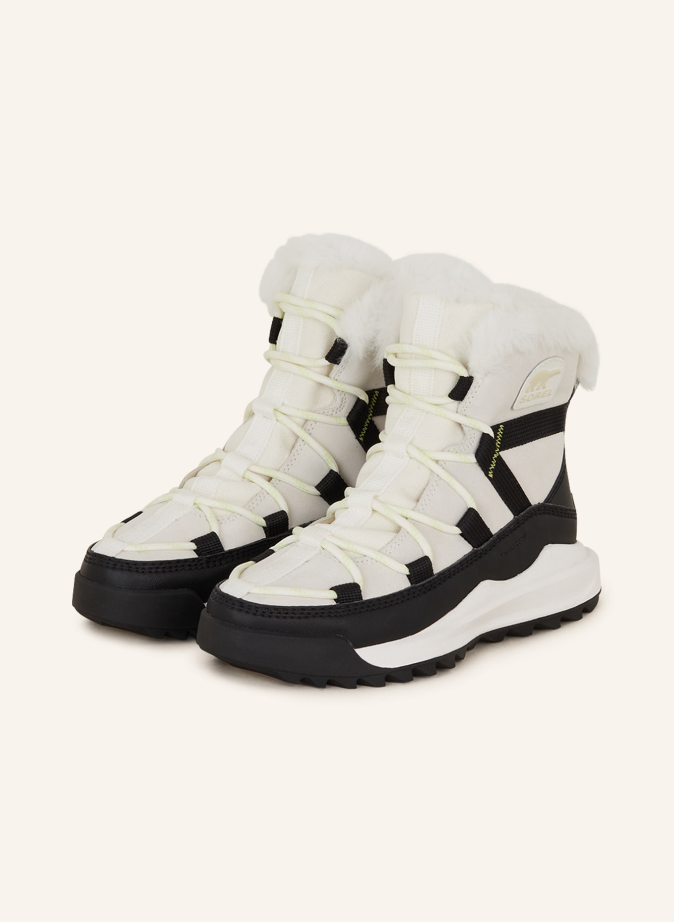 SOREL Lace-up Boots ONA GLACY, Color: BLACK/ LIGHT GRAY (Image 1)