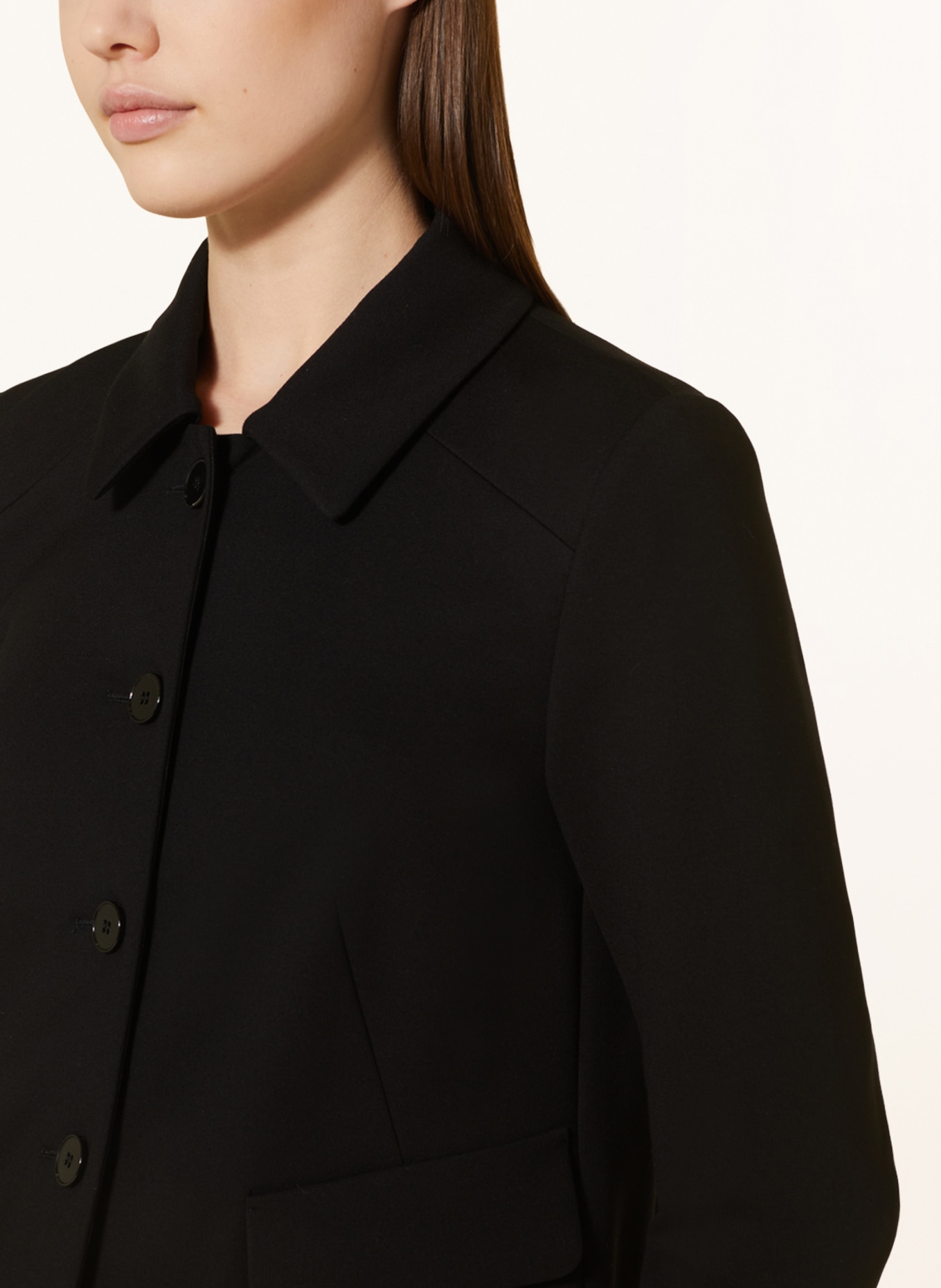 MARC CAIN Bunda hranatého střihu: 900 BLACK