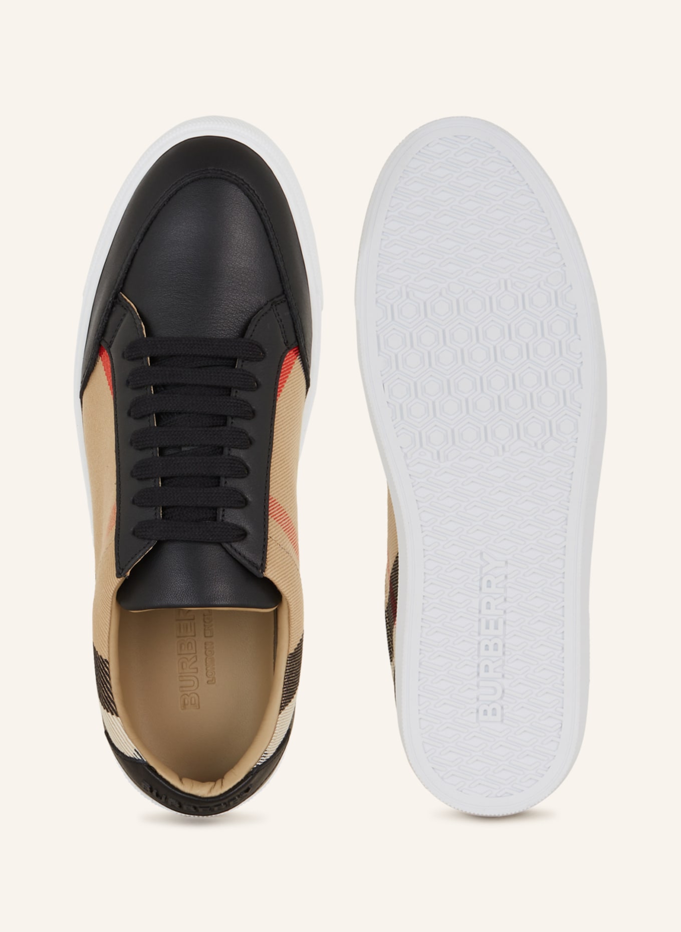 BURBERRY Sneakers NEW SALMOND, Color: BLACK/ CAMEL/ RED (Image 5)