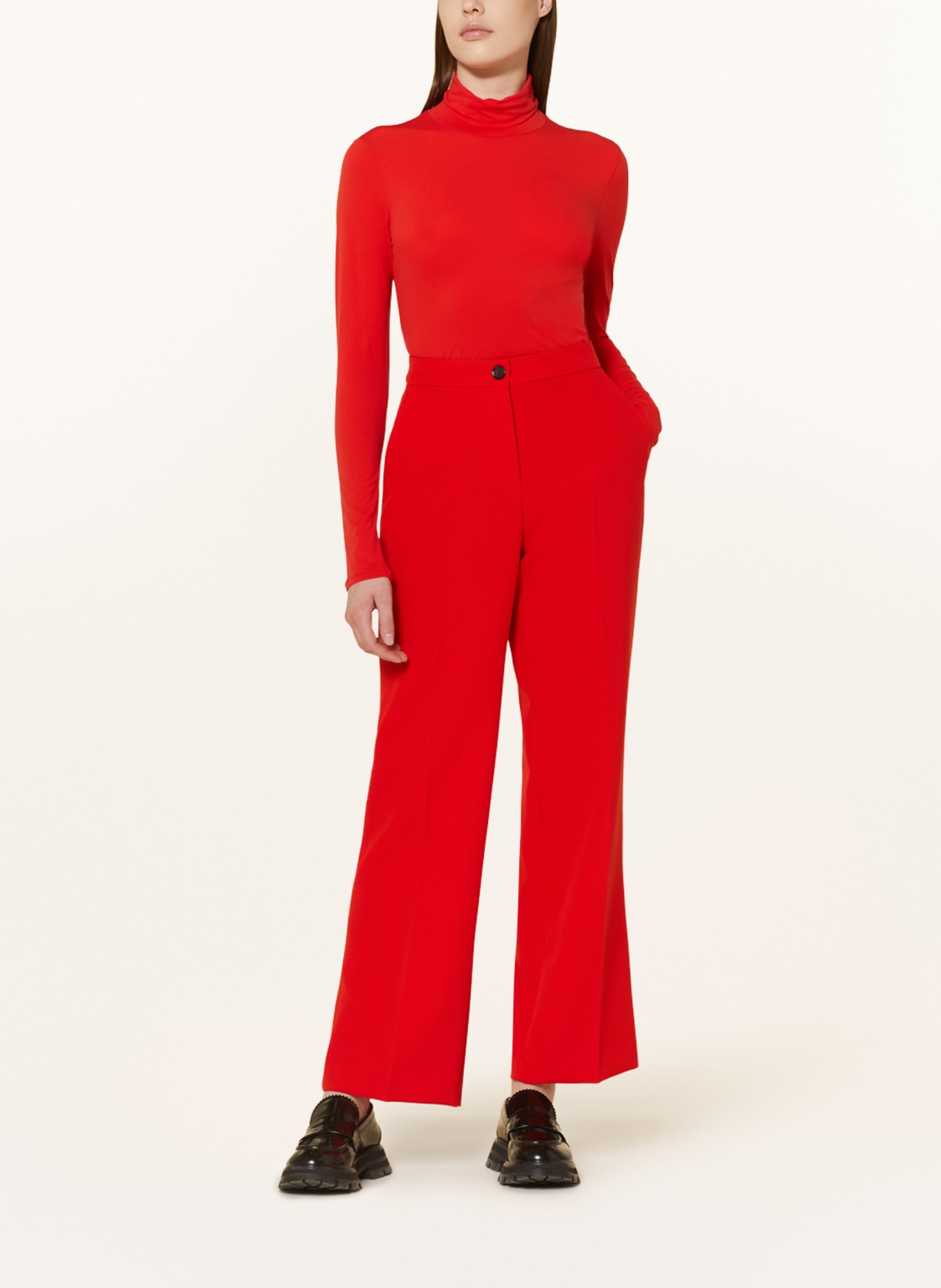 MARC CAIN Turtleneck shirt, Color: 270 bright fire red (Image 2)