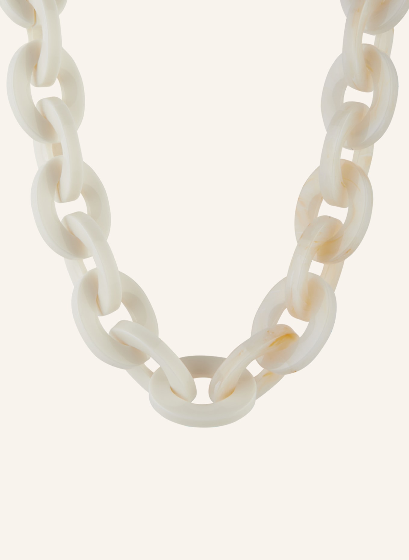 VANESSA BARONI Necklace OVAL, Color: WHITE/ GOLD (Image 1)