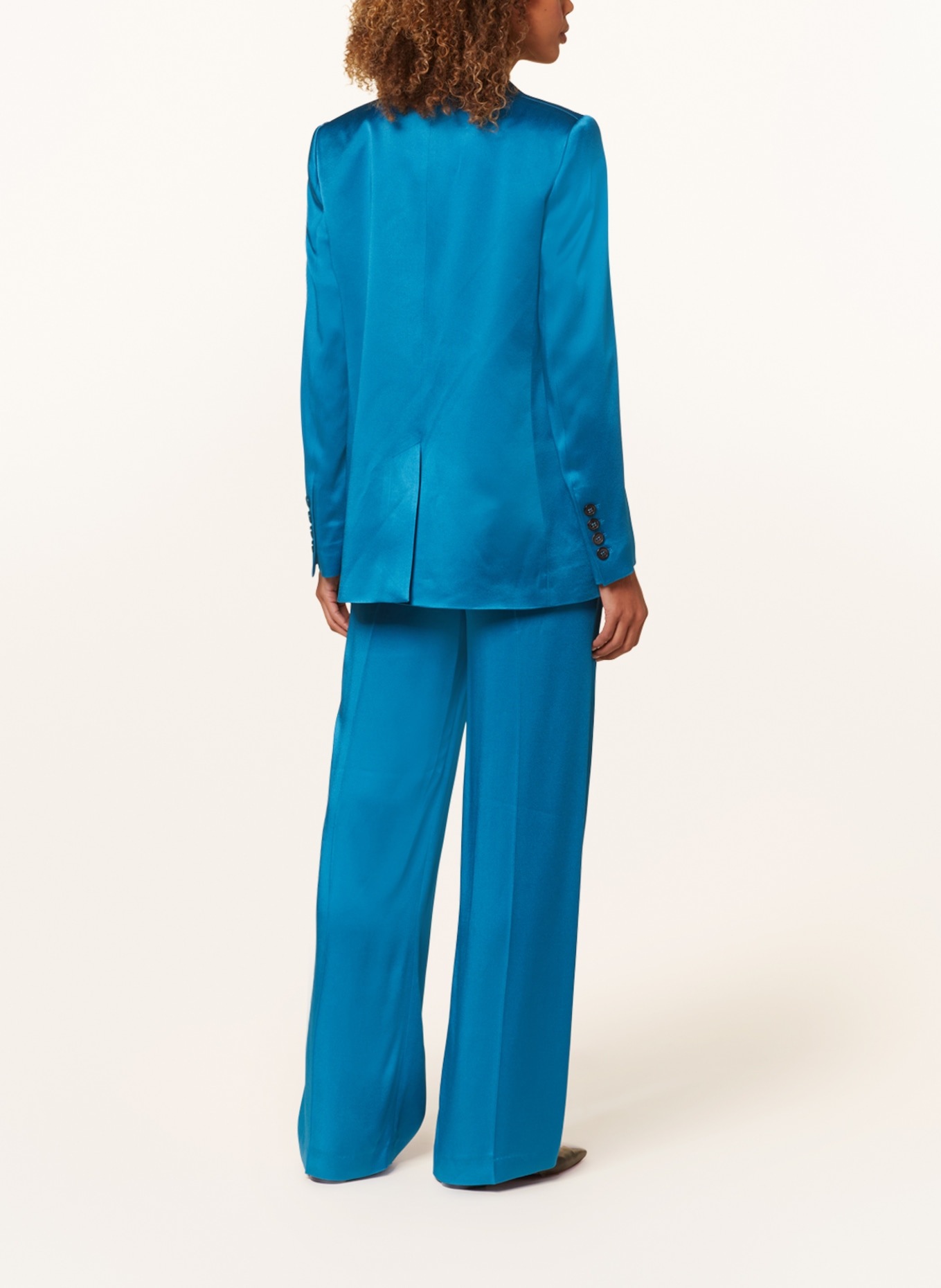 LUISA CERANO Satin blazer, Color: TURQUOISE (Image 3)