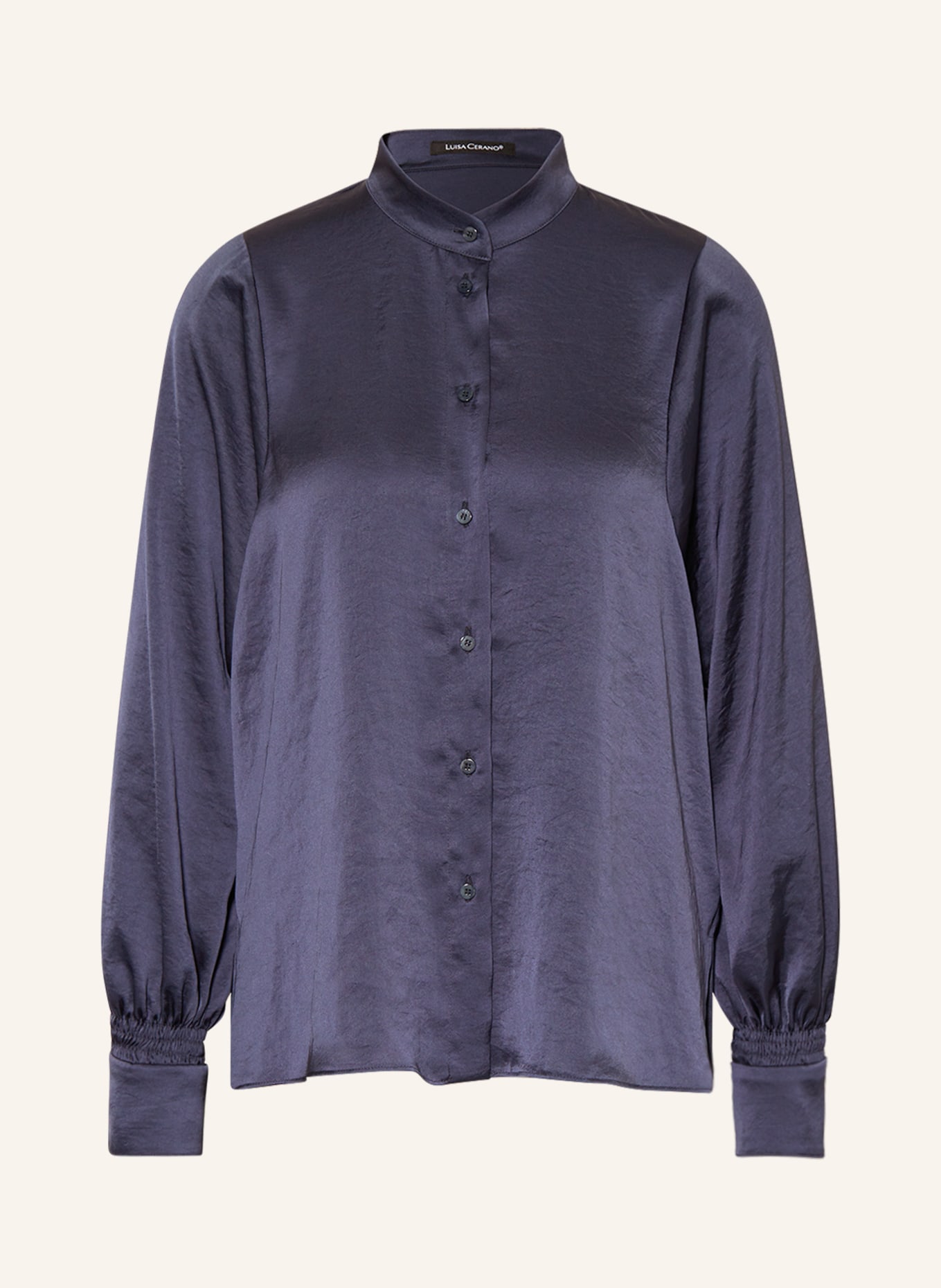LUISA CERANO Shirt blouse in satin, Color: DARK BLUE(Image null)
