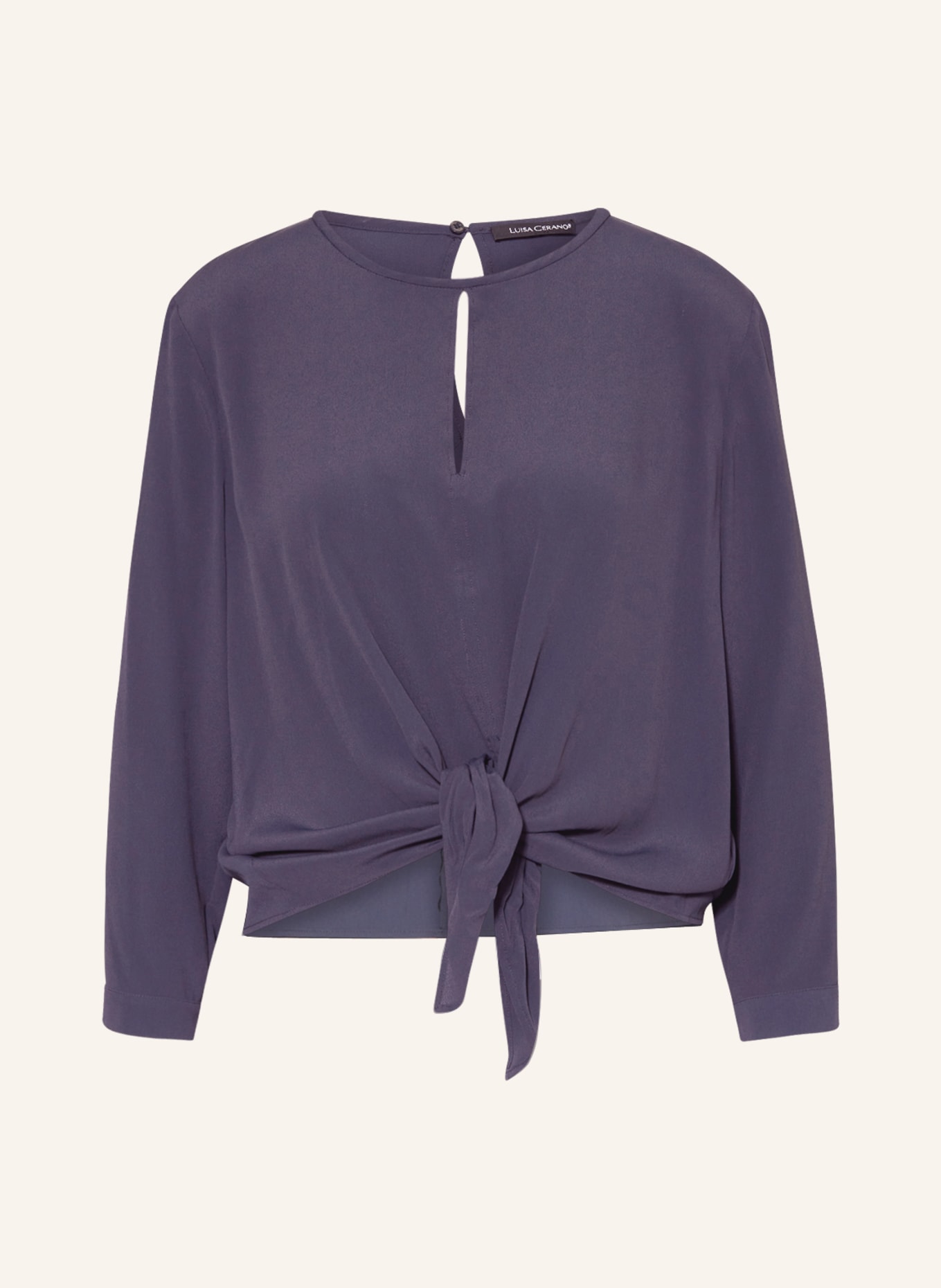 LUISA CERANO Shirt blouse with silk, Color: DARK BLUE(Image null)
