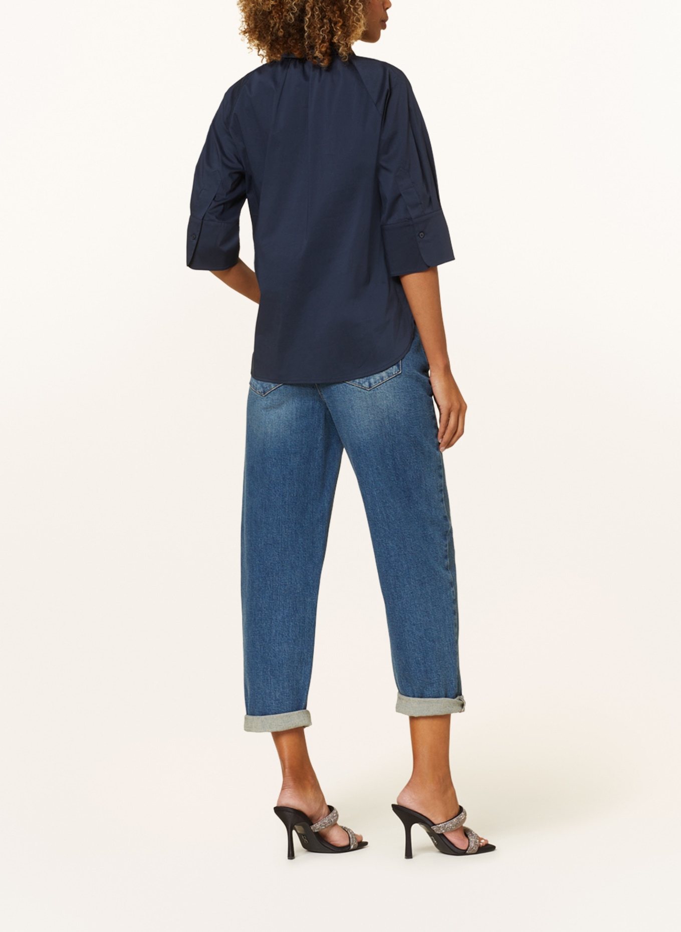 LUISA CERANO Shirt blouse with 3/4 sleeves, Color: DARK BLUE (Image 3)