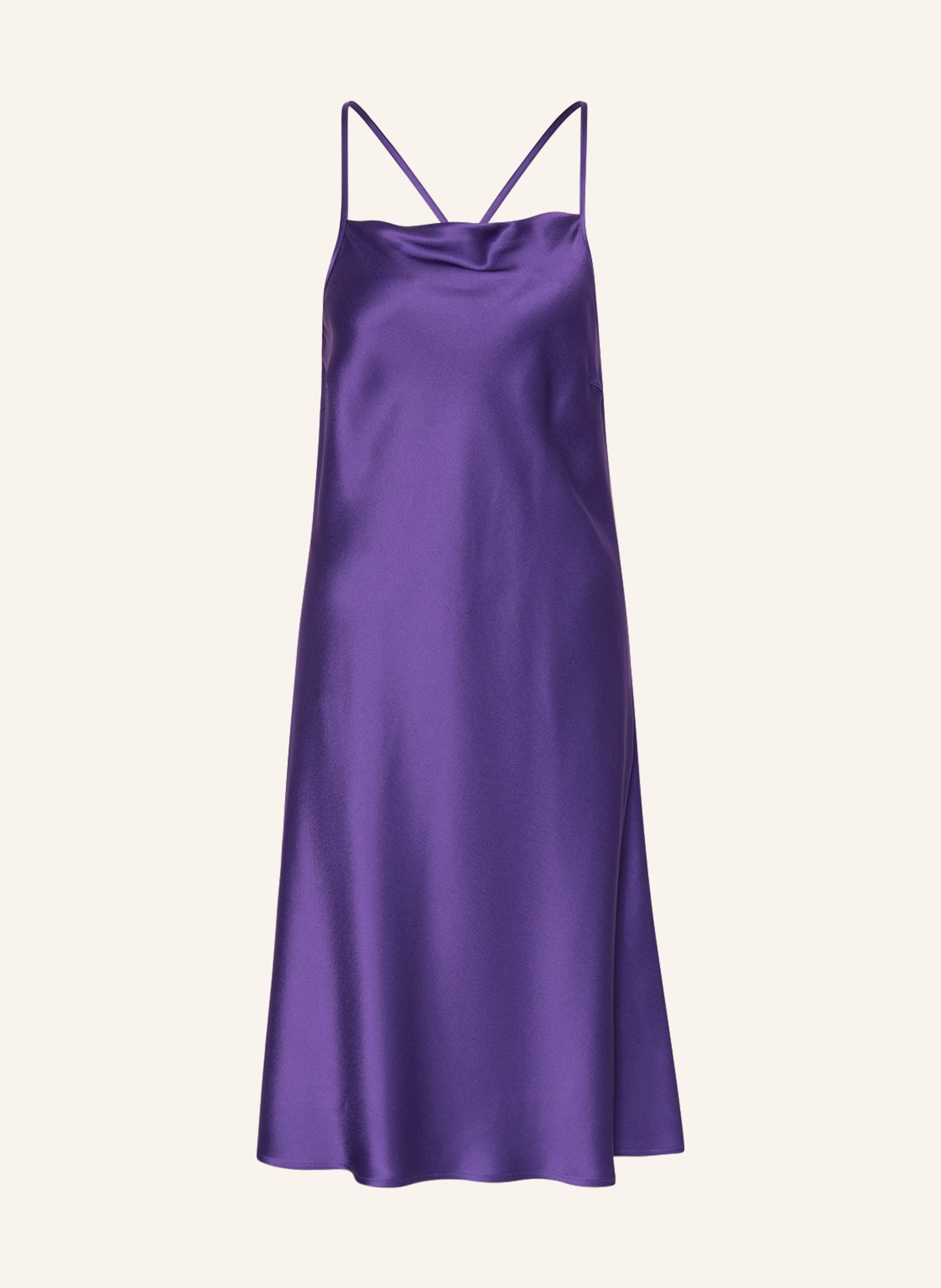 LUISA CERANO Saténové šaty, Barva: TMAVĚ FIALOVÁ (Obrázek 1)