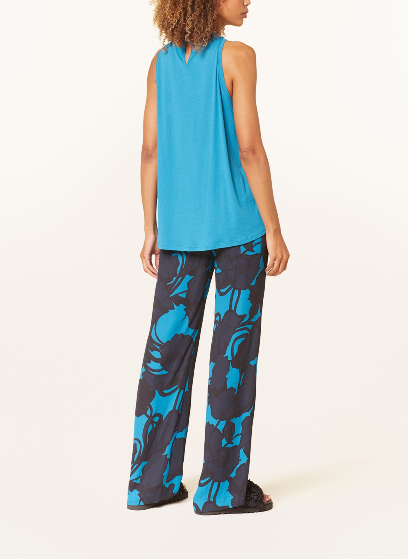 LUISA CERANO Top with silk, Color: TURQUOISE (Image 3)