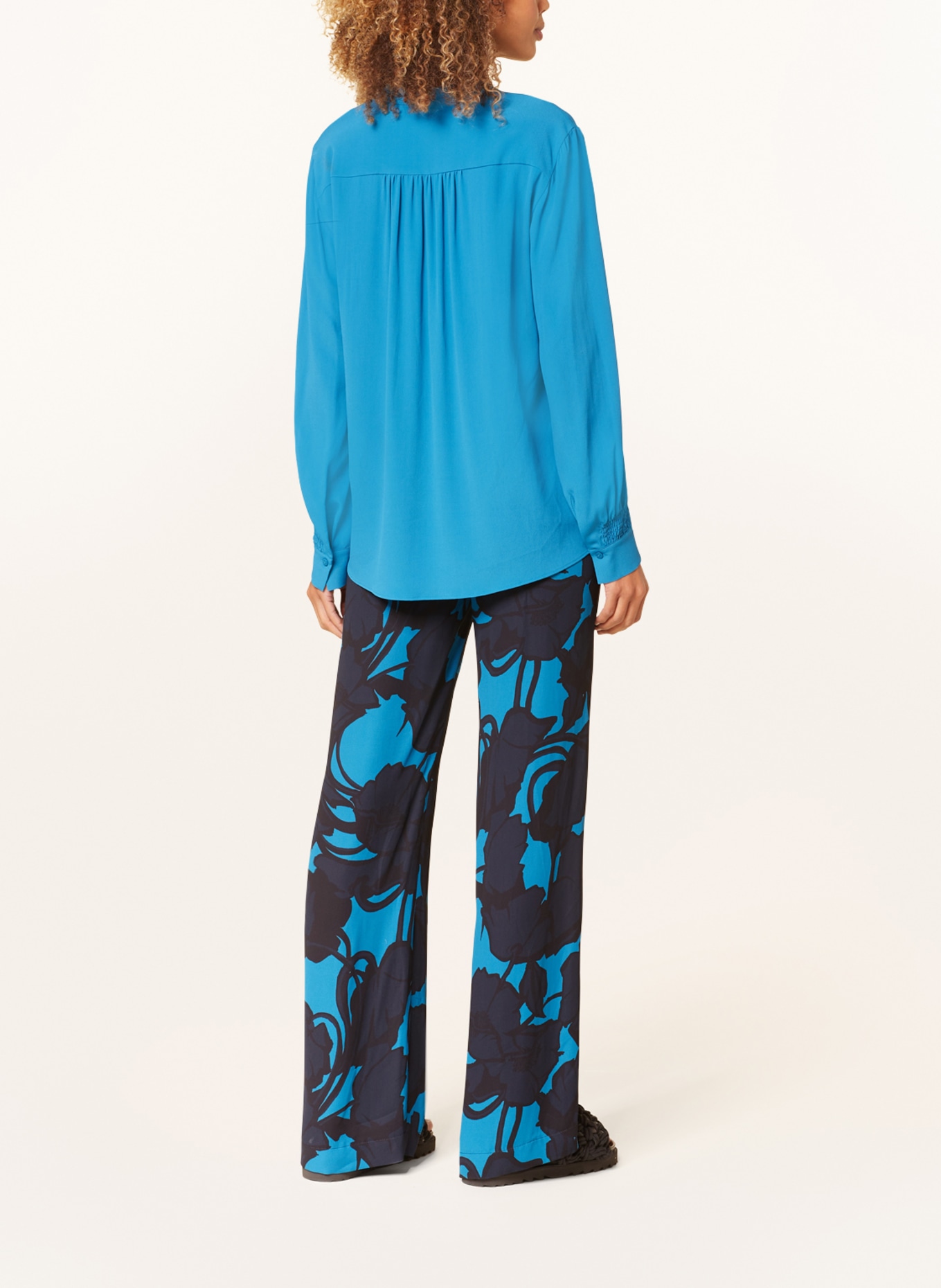 LUISA CERANO Shirt blouse with silk, Color: TURQUOISE (Image 3)