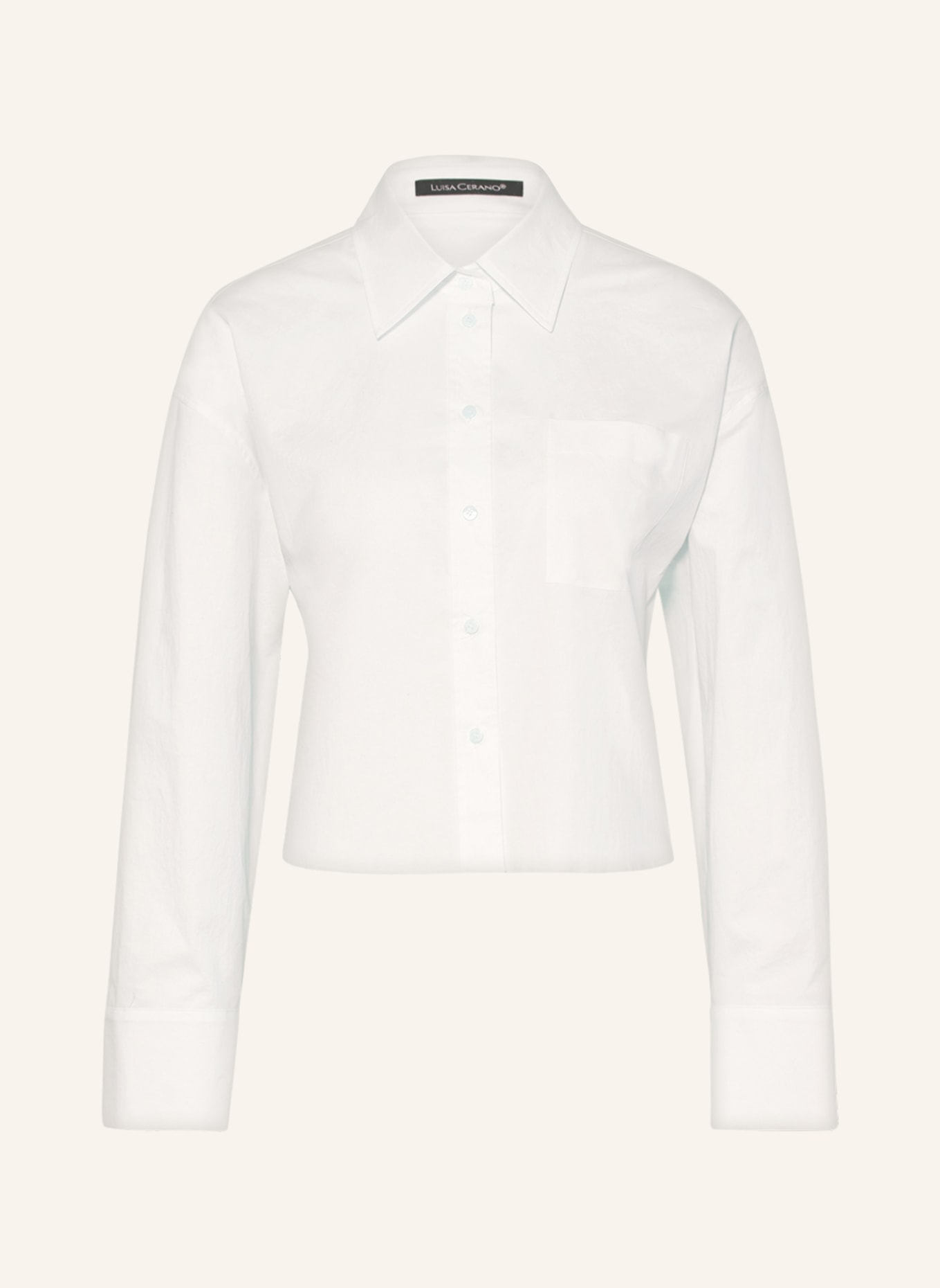 LUISA CERANO Cropped shirt blouse, Color: WHITE (Image 1)