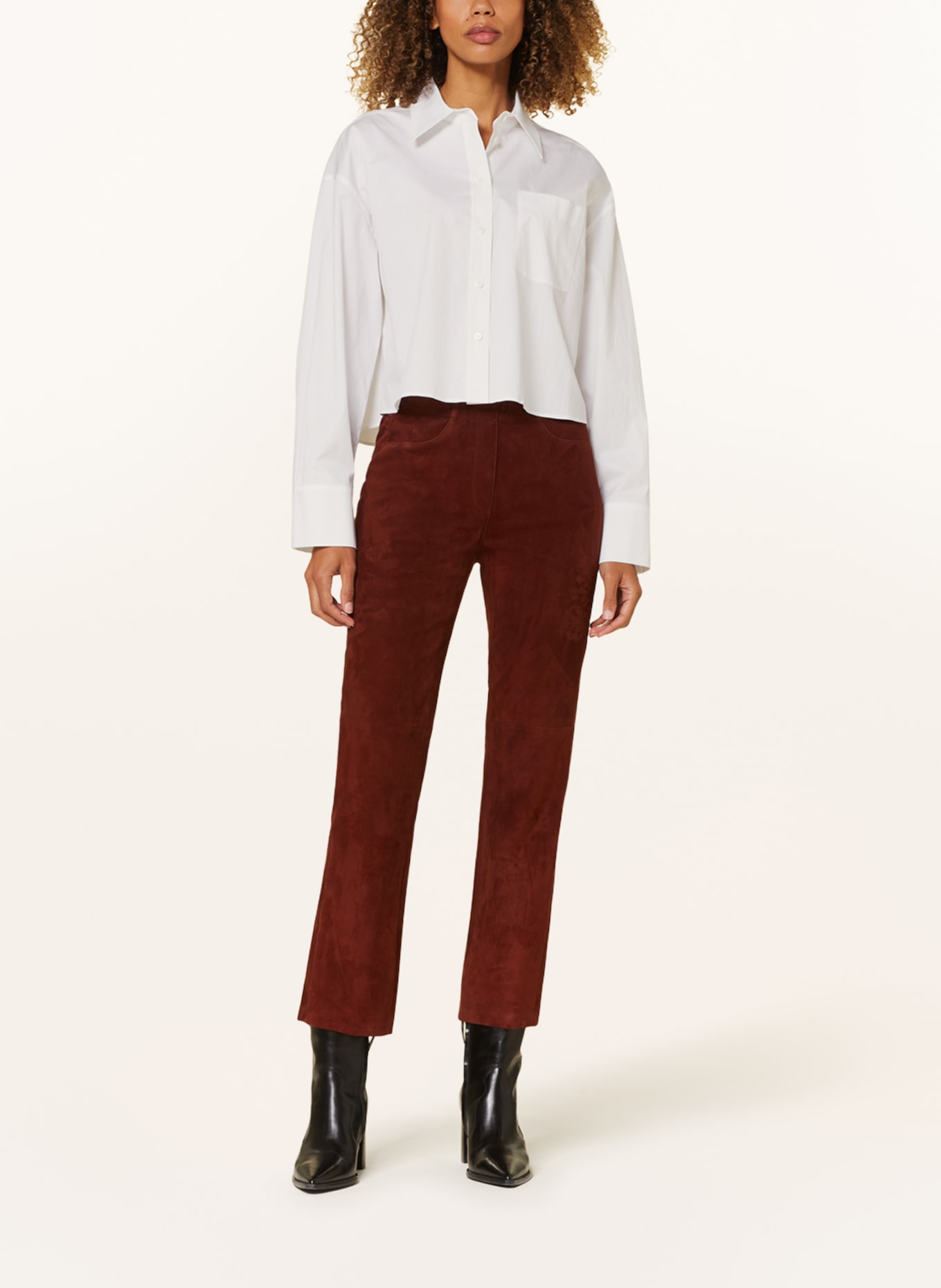 LUISA CERANO Cropped shirt blouse, Color: WHITE (Image 2)