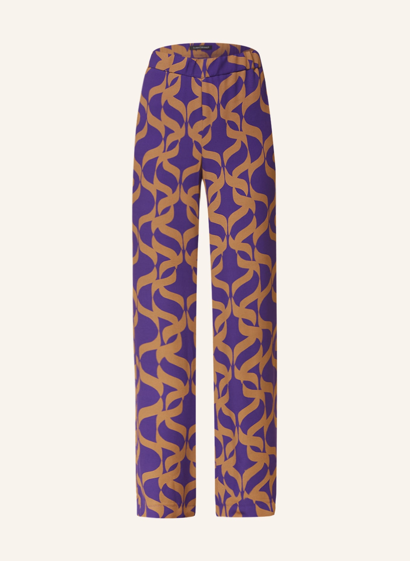 LUISA CERANO Wide leg trousers, Color: PURPLE/ CAMEL (Image 1)