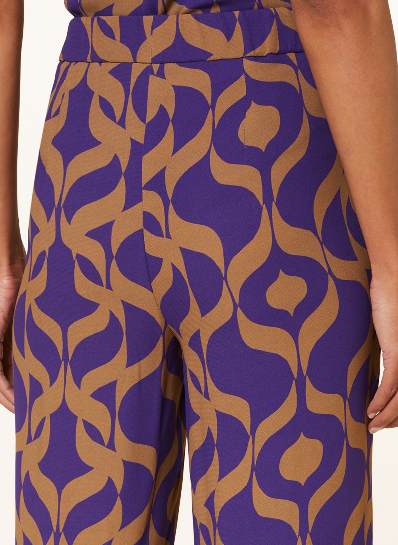 LUISA CERANO Wide leg trousers, Color: PURPLE/ CAMEL (Image 5)