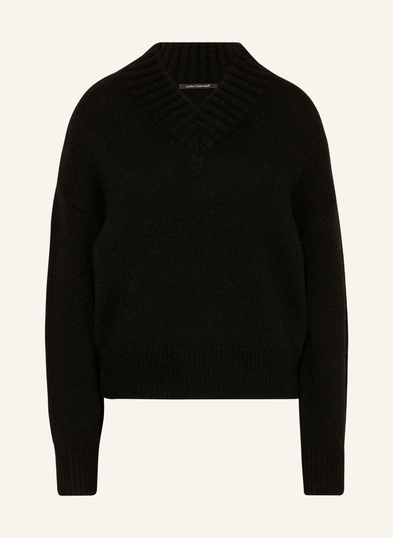 Black v neck oversized shop sweater