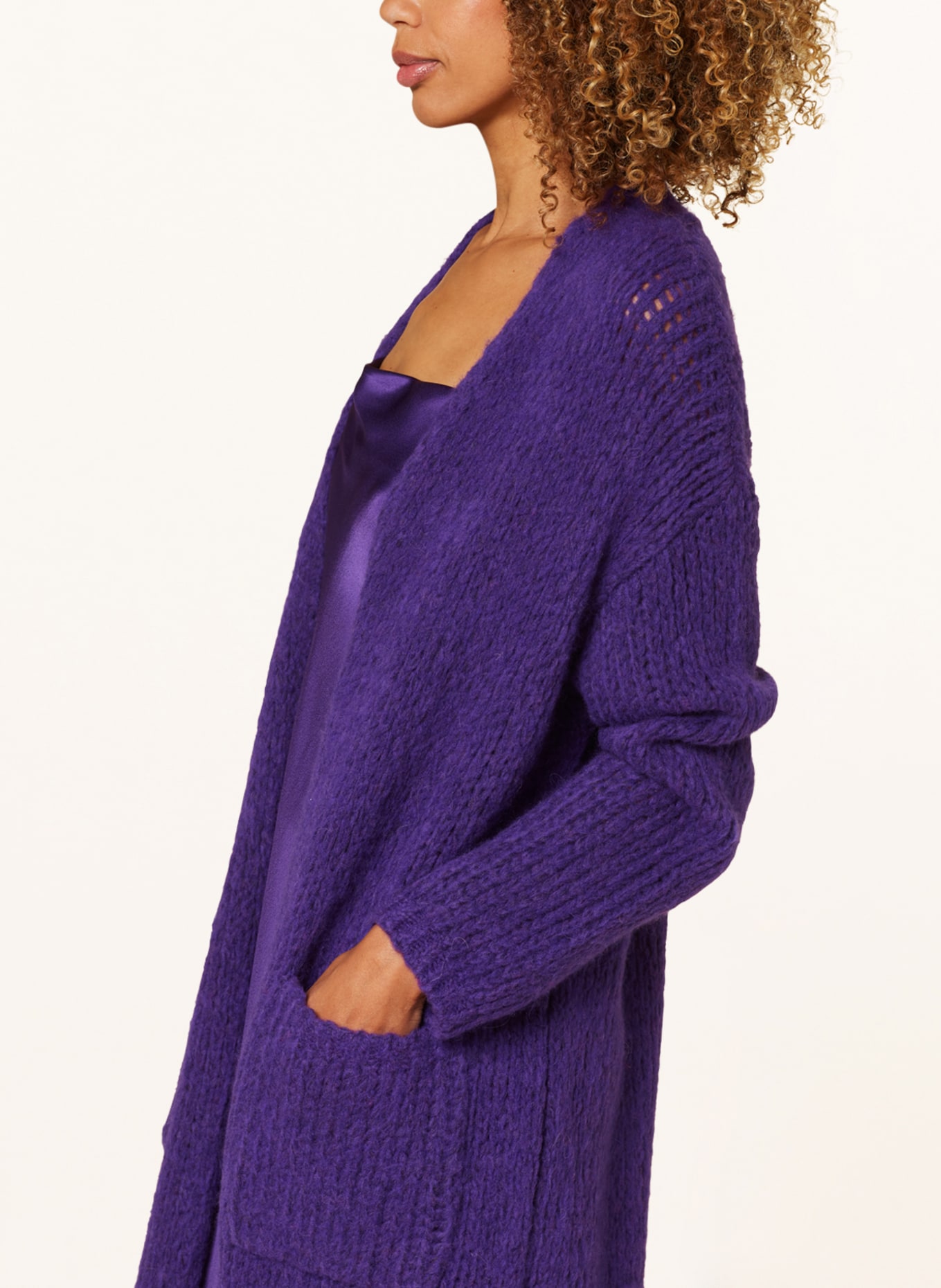 LUISA CERANO Knit cardigan, Color: DARK PURPLE (Image 4)