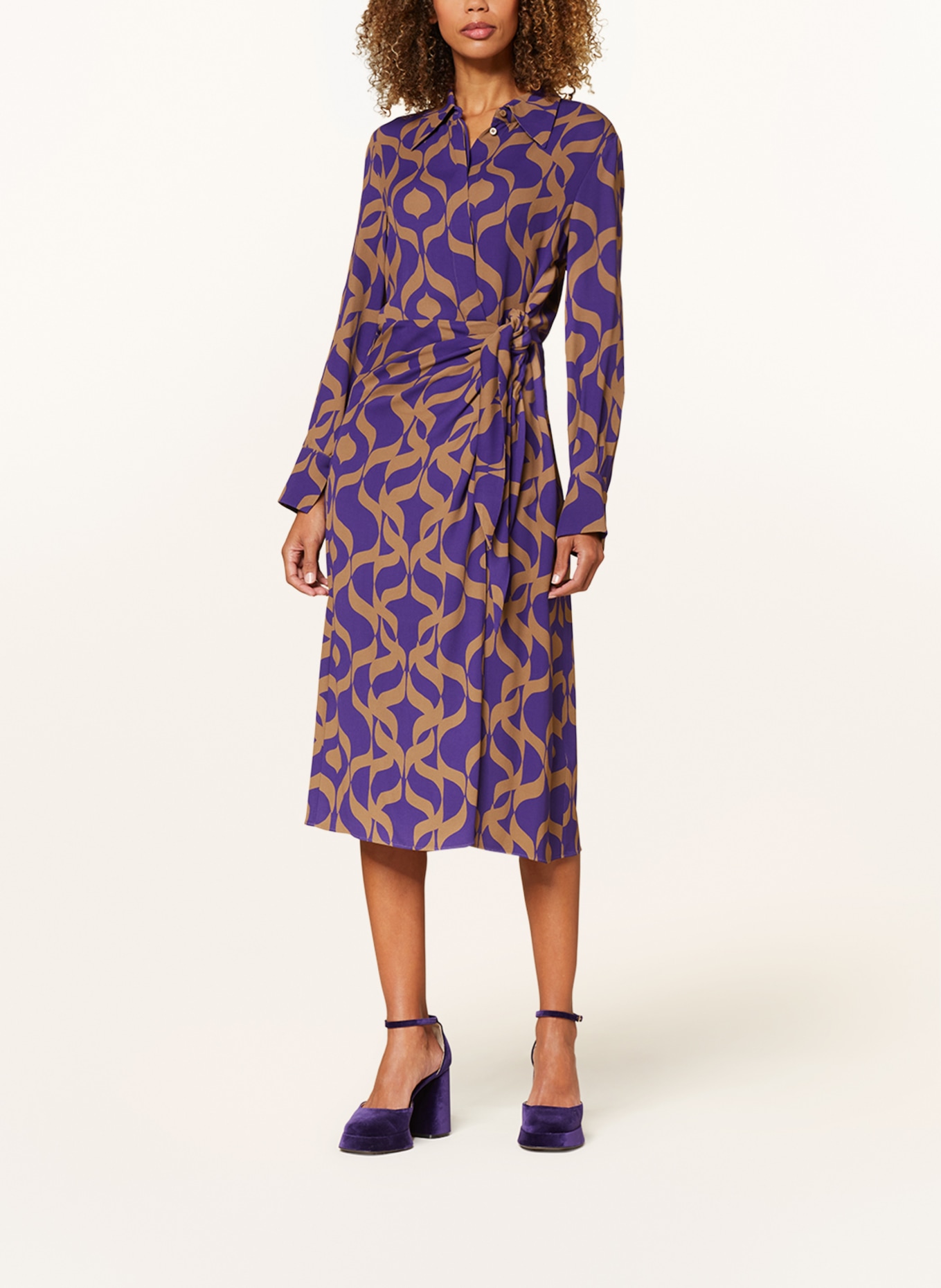 LUISA CERANO Wrap dress, Color: PURPLE/ BEIGE (Image 2)