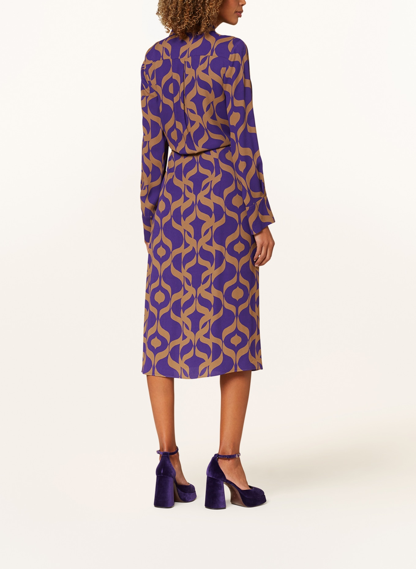 LUISA CERANO Wrap dress, Color: PURPLE/ BEIGE (Image 3)