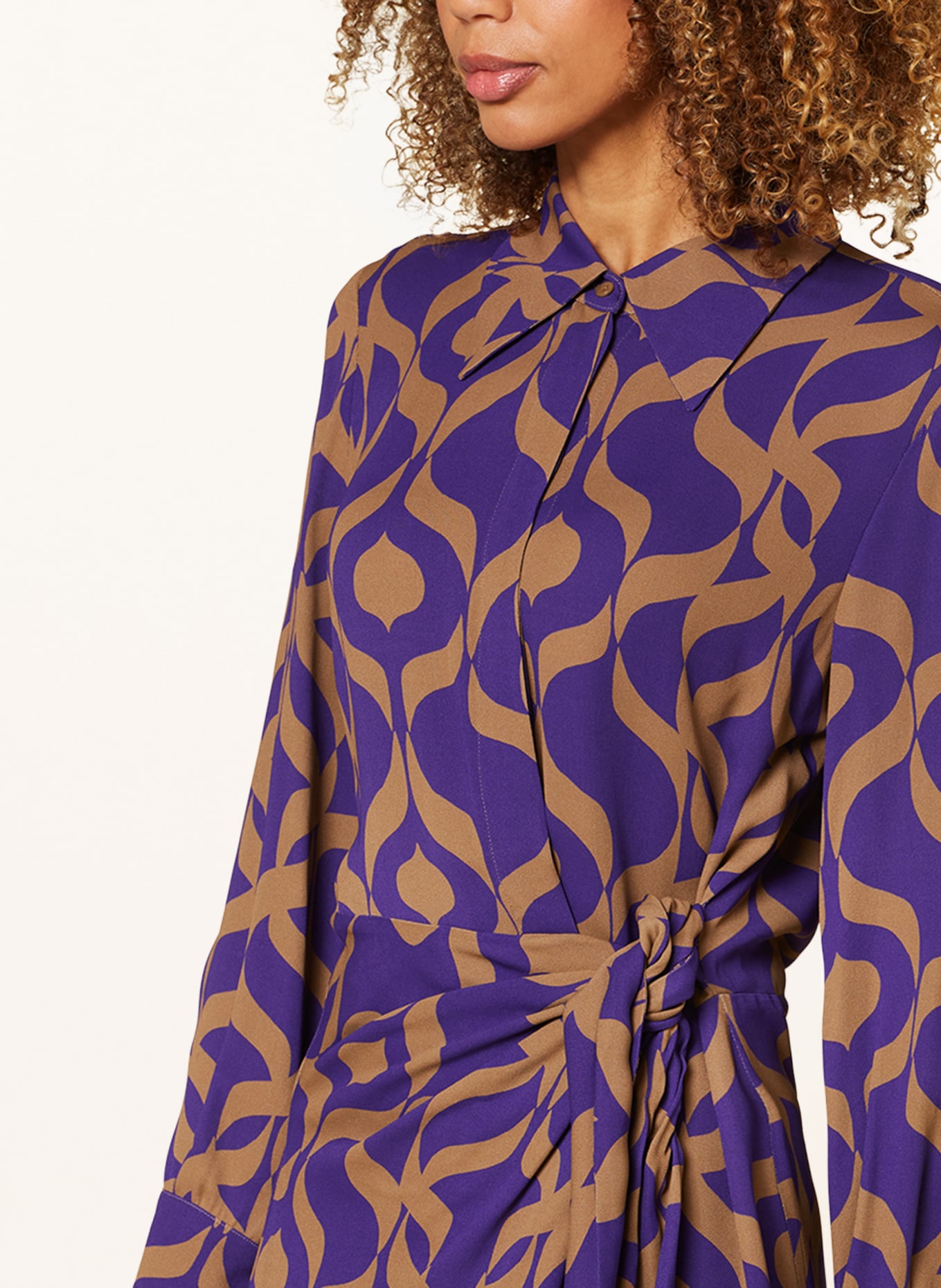 LUISA CERANO Wrap dress, Color: PURPLE/ BEIGE (Image 4)