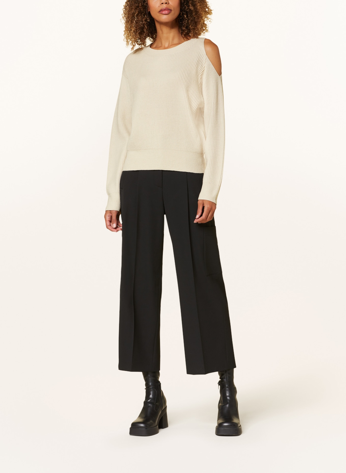 LUISA CERANO Sweater with cut-out, Color: CREAM (Image 2)