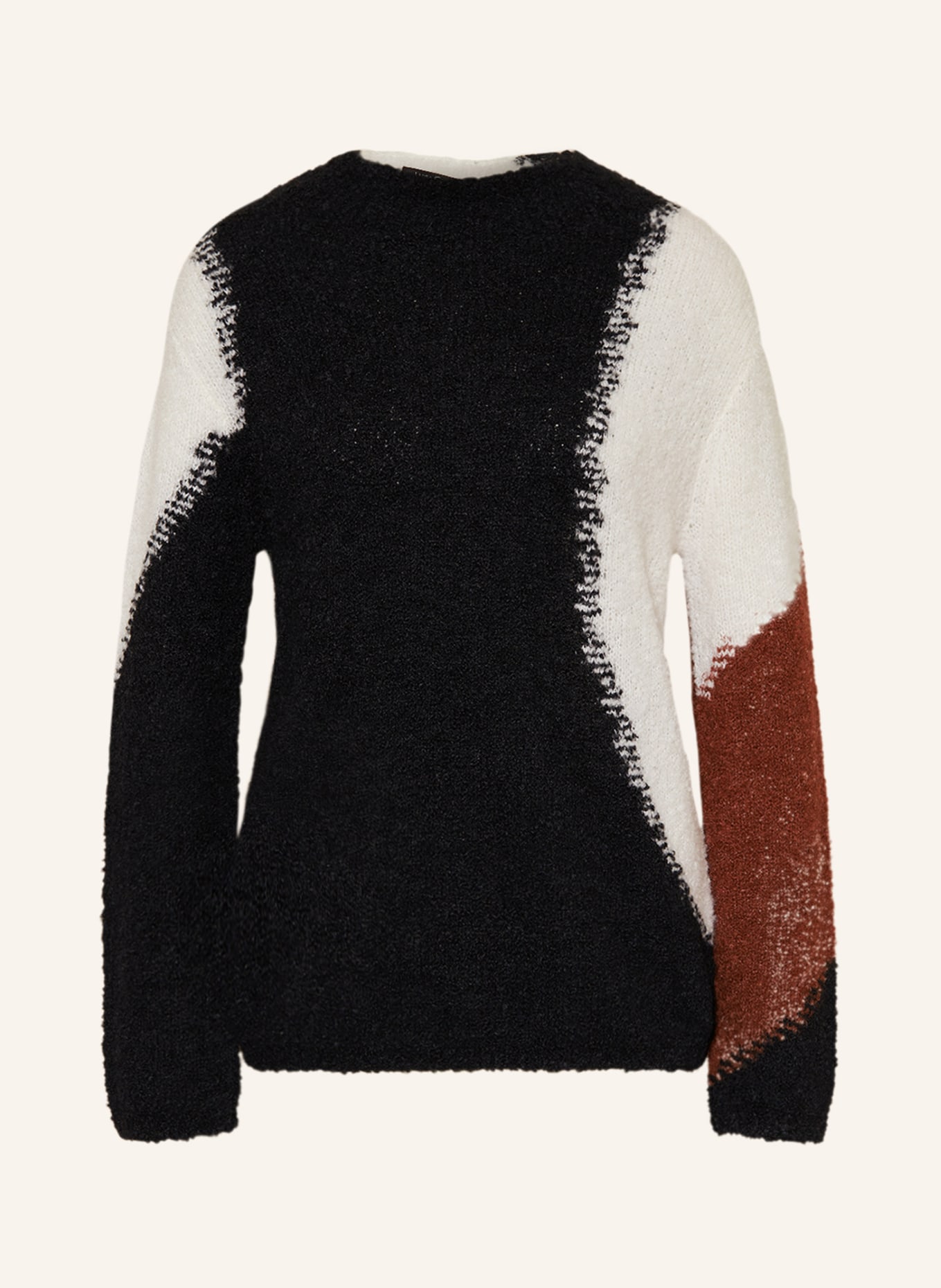 LUISA CERANO Pullover mit Alpaka, Farbe: CREME/ BRAUN/ SCHWARZ (Bild 1)