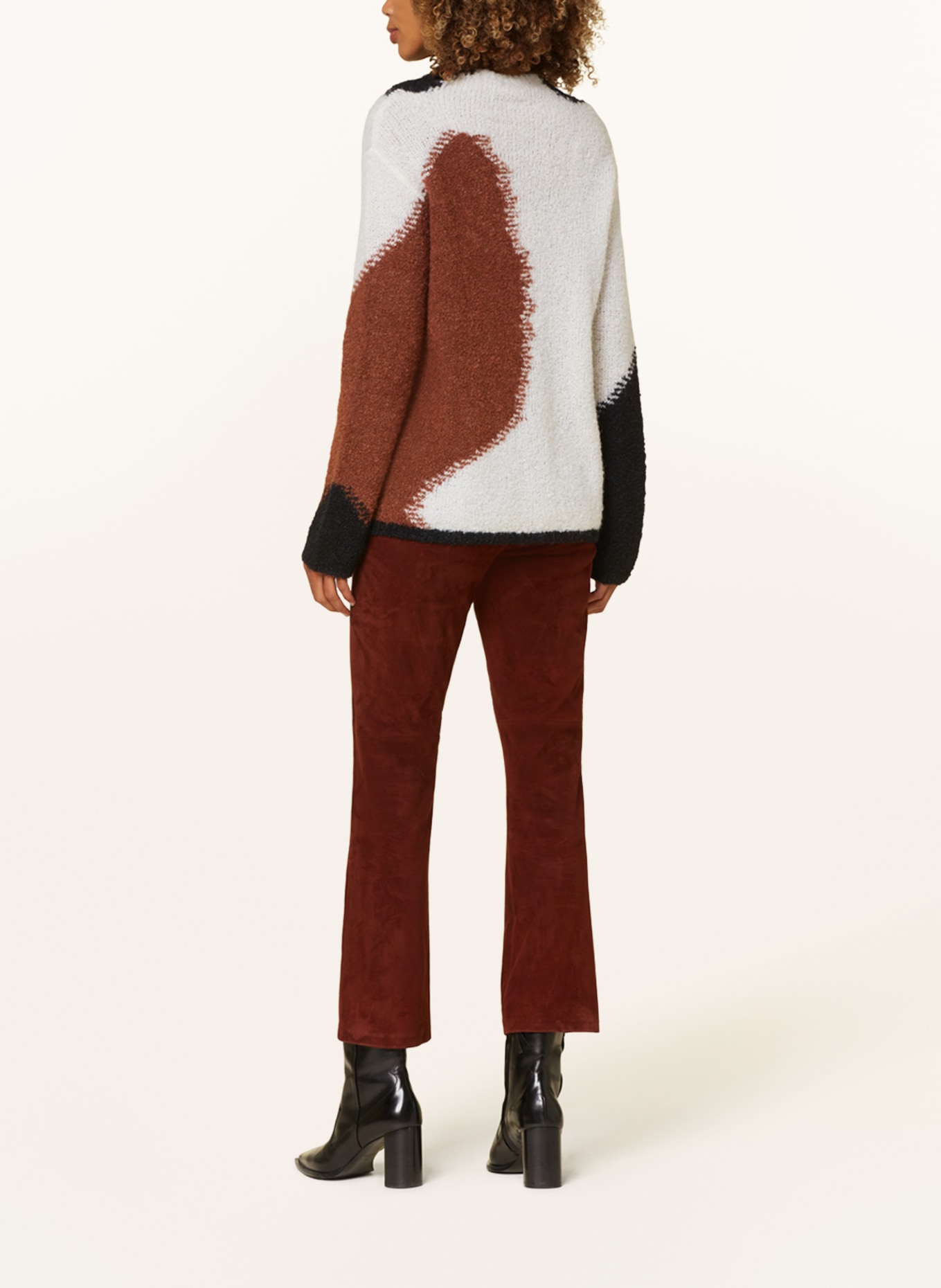 LUISA CERANO Pullover mit Alpaka, Farbe: CREME/ BRAUN/ SCHWARZ (Bild 3)