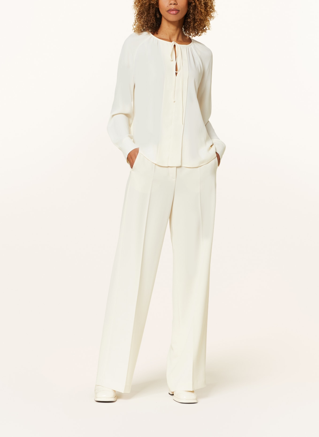 LUISA CERANO Bluzka z dodatkiem jedwabiu, Kolor: KREMOWY (Obrazek 2)