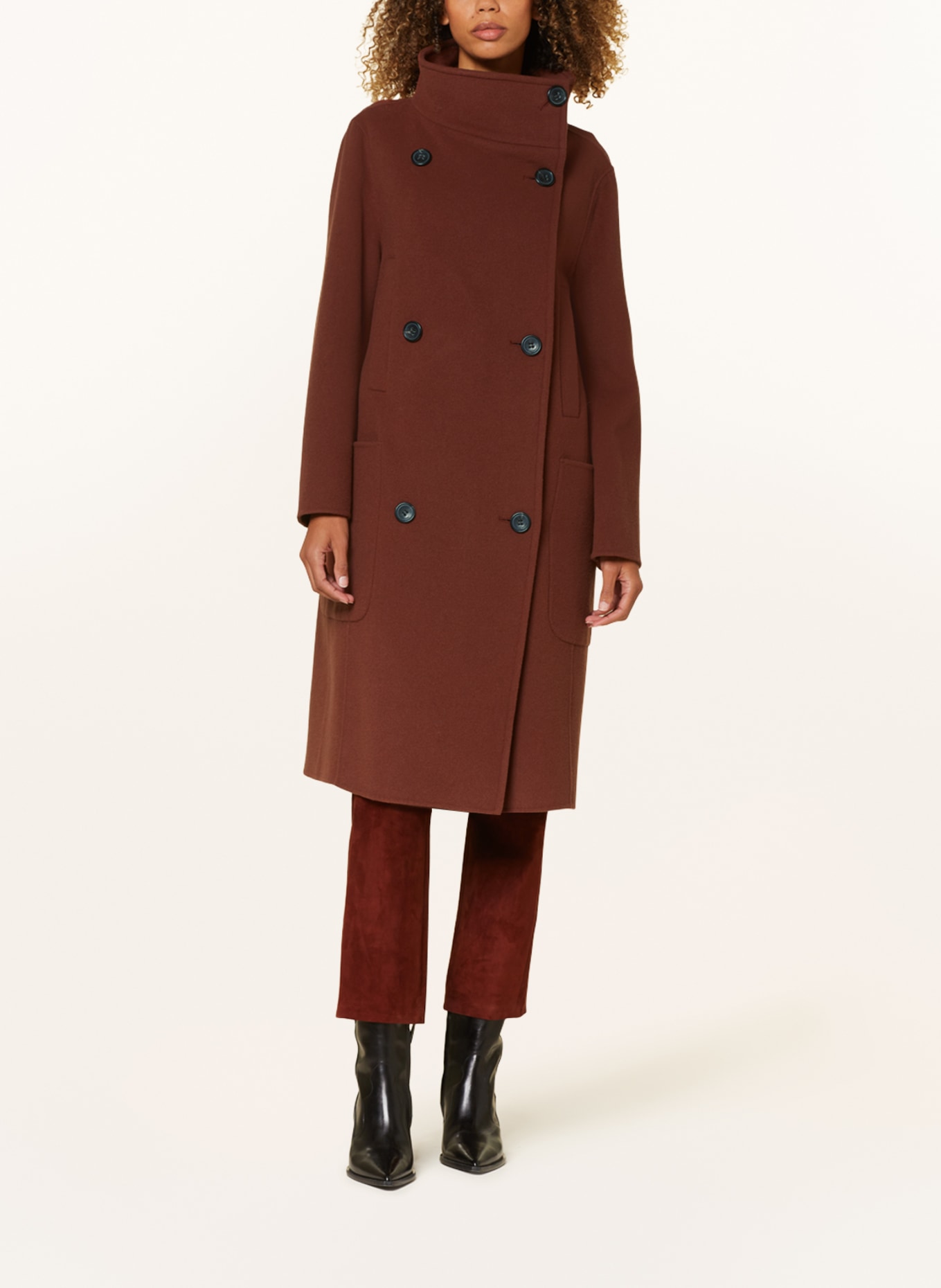LUISA CERANO Wool coat, Color: BROWN (Image 2)
