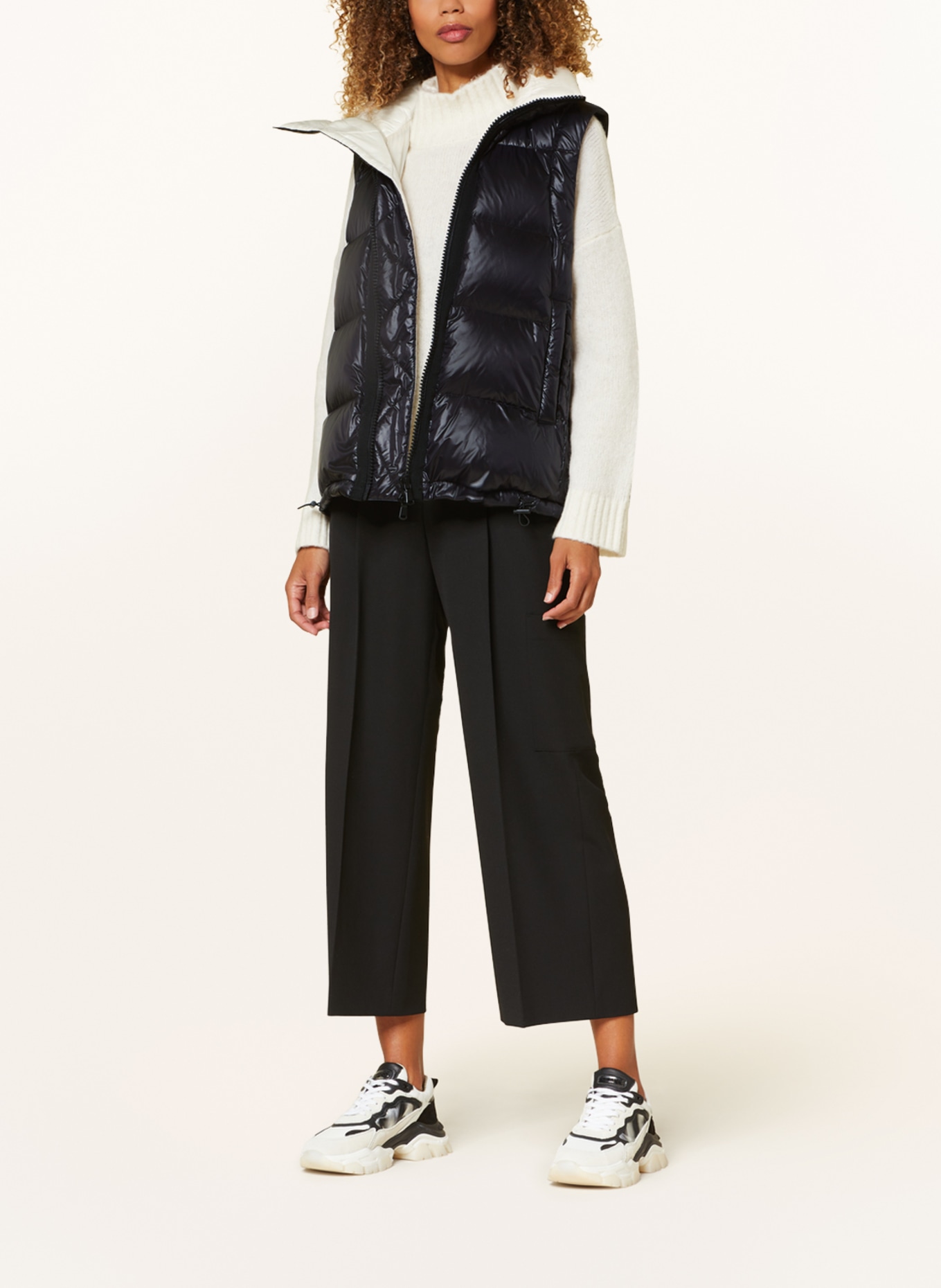 LUISA CERANO 2-in-1 down jacket, Color: BLACK/ CREAM (Image 7)