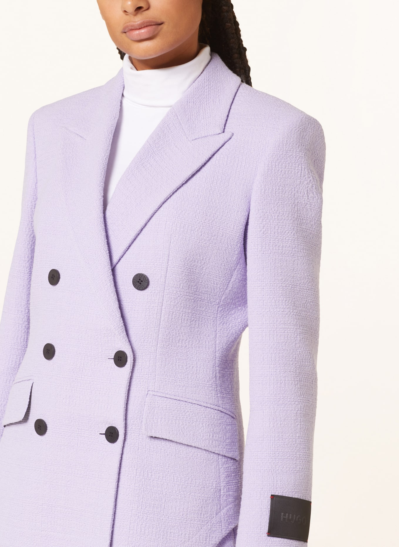HUGO Tweed blazer AMOLLA, Color: LIGHT PURPLE (Image 4)