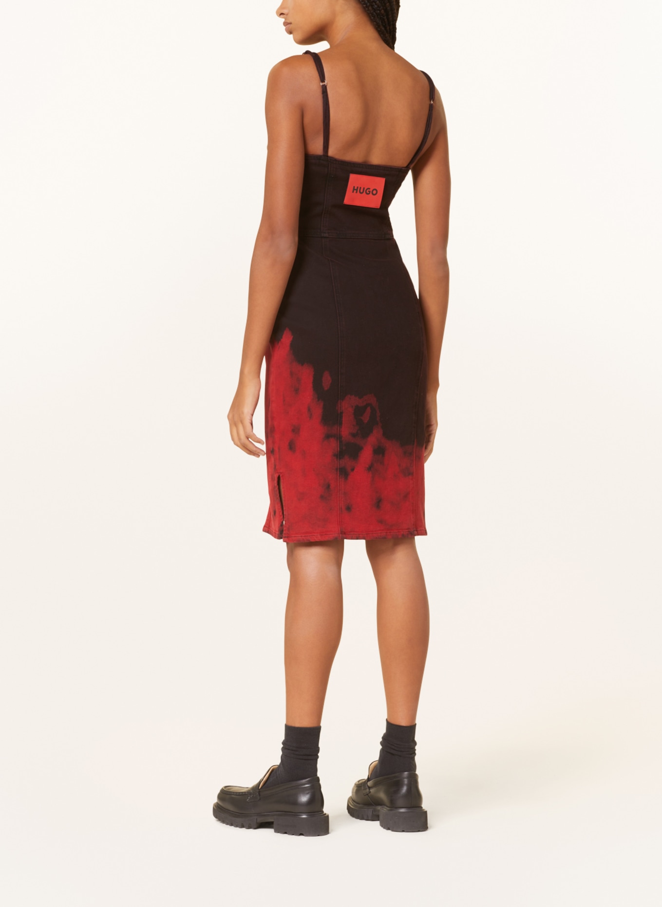 HUGO Denim dress GEORGIANA, Color: RED/ BLACK (Image 3)