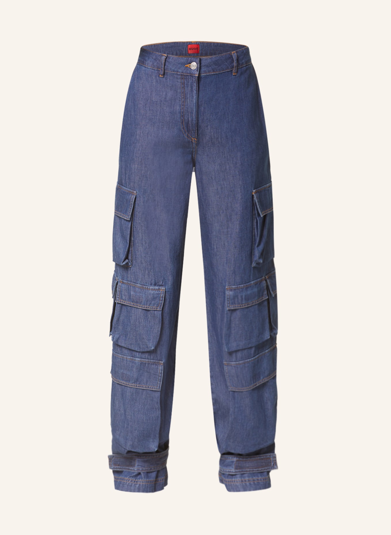 HUGO Bojówki HACALU w stylu jeansowym, Kolor: 420 MEDIUM BLUE (Obrazek 1)