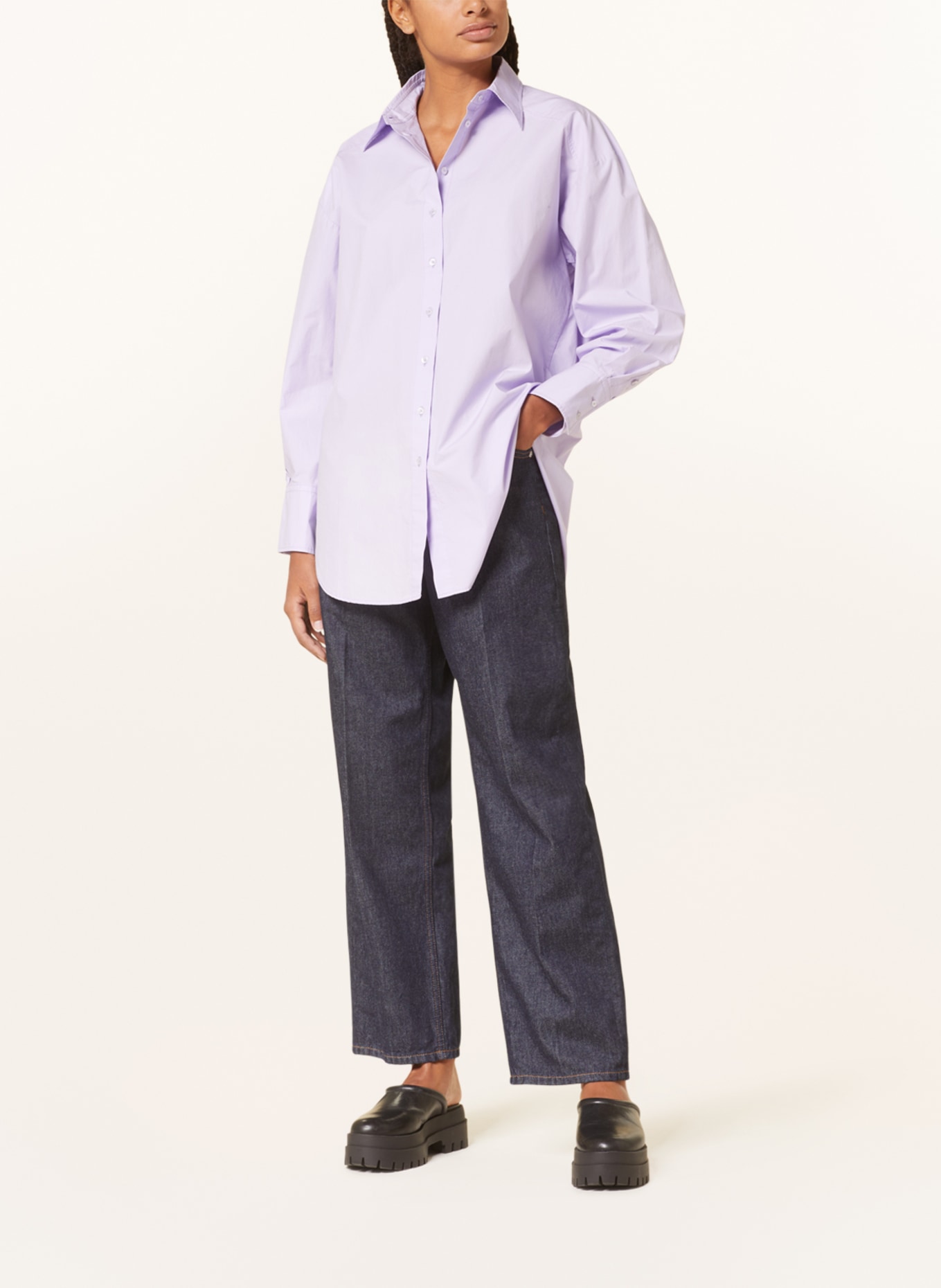 HUGO Shirt blouse ENNIA, Color: LIGHT PURPLE (Image 2)