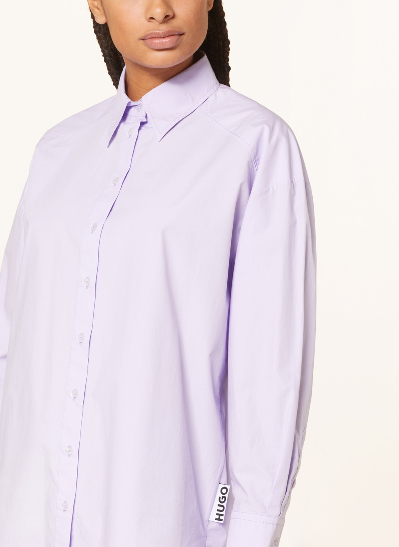 HUGO Shirt blouse ENNIA, Color: LIGHT PURPLE (Image 4)